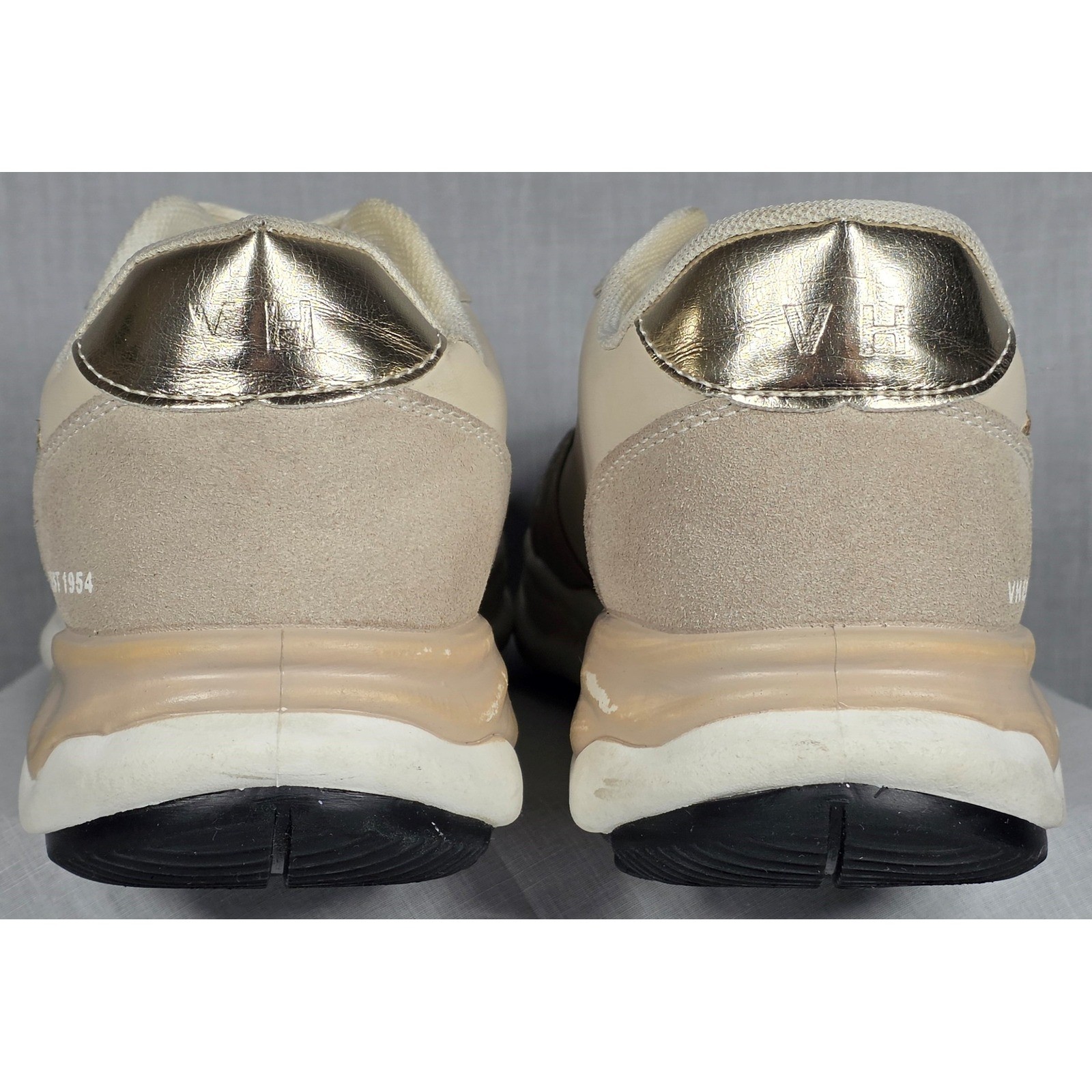 Vintage Havana Gadol Beige Tan Gold Glitter Star Sneakers VH EST 1954 Womens 7.5
