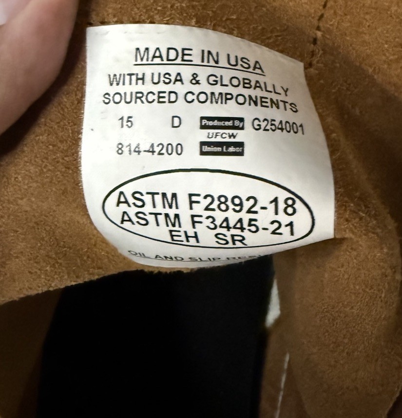 Thorogood 814-4200 Men’s 6″ Leather Moc Soft Toe Work Boots Brown Size 15 D