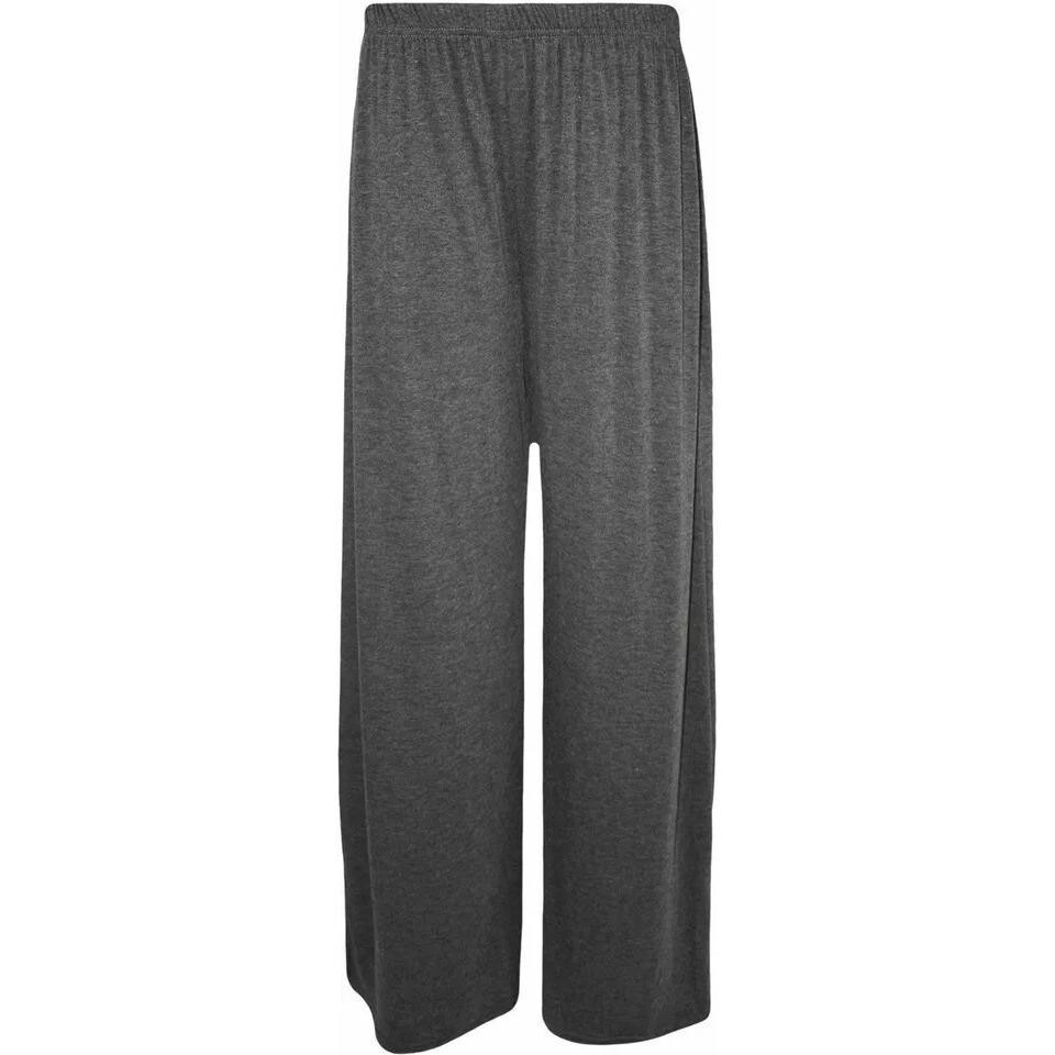 Ladies Palazzo Wide Leg Flared Elasticated Stretch Plain Trousers Womens Wide