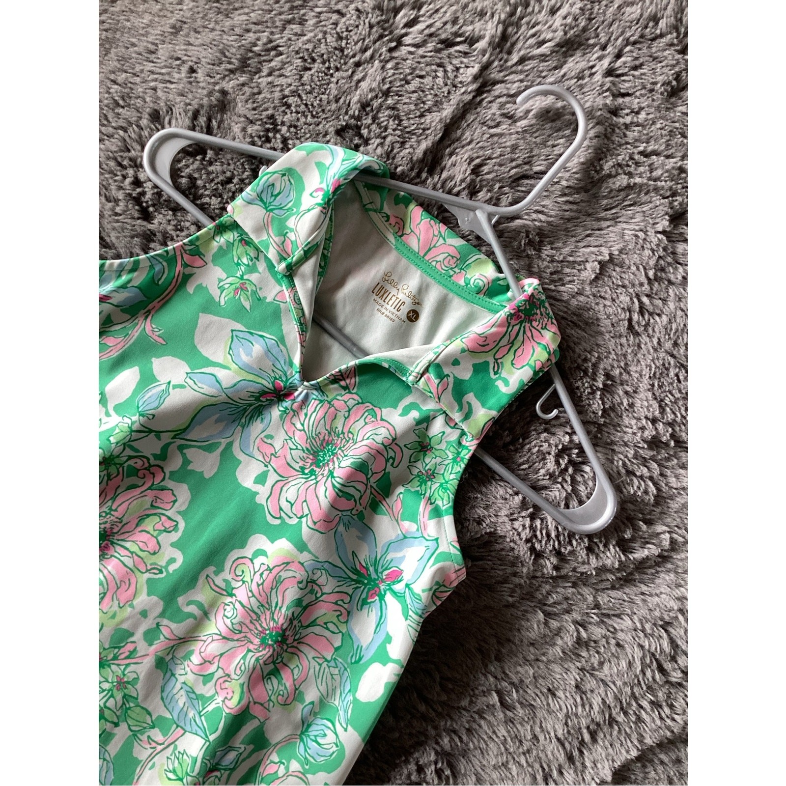 Lilly Pulitzer Spearmint Blossom Views Dania Dress & Shorts Luxletic Girls SZ XL
