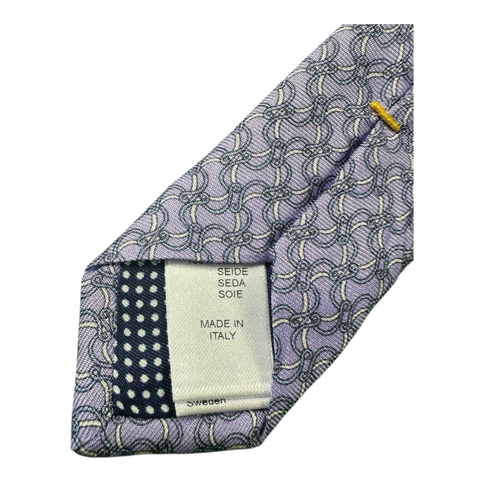 ETON Purple Pure Silk Men’s Rope AOP Men’s Tie 3.25 Inch Width NWT 170$