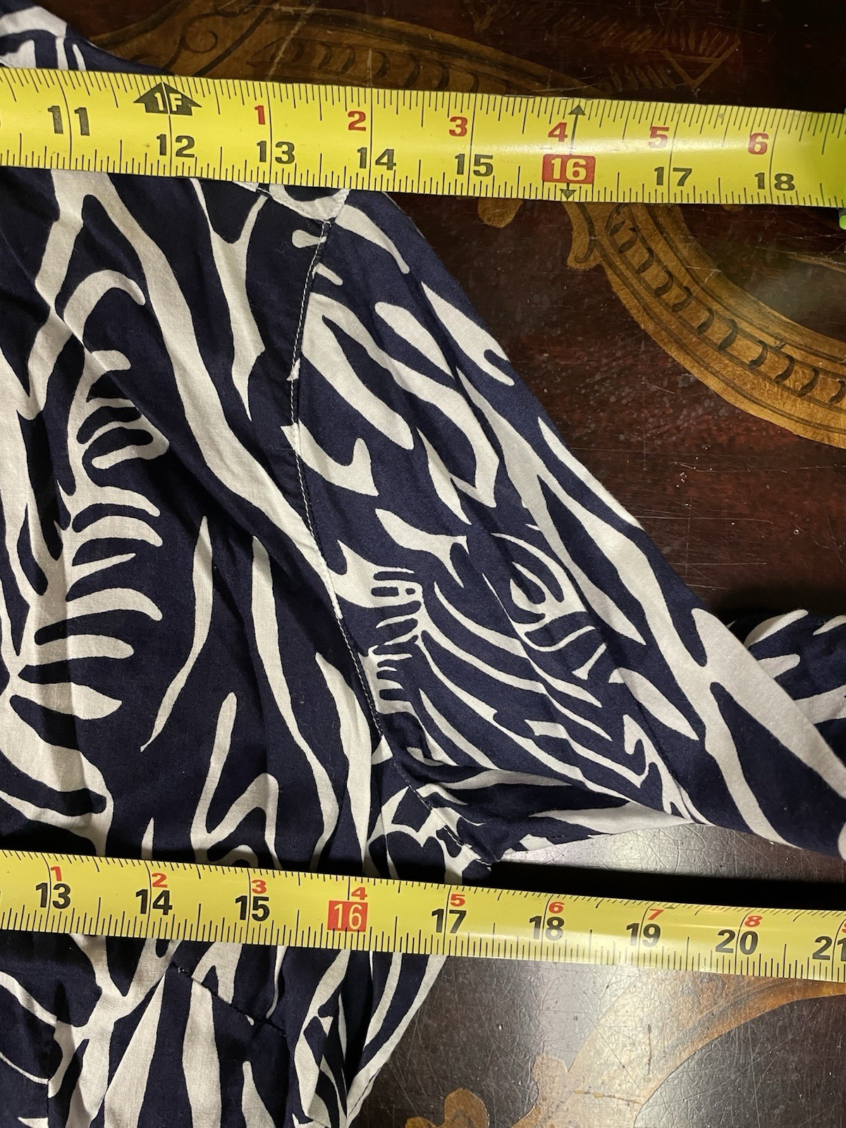 Lilly Pulitzer Catching Zzz’s Blue White Zebra Print Blouse Preppy Safari Boho 4