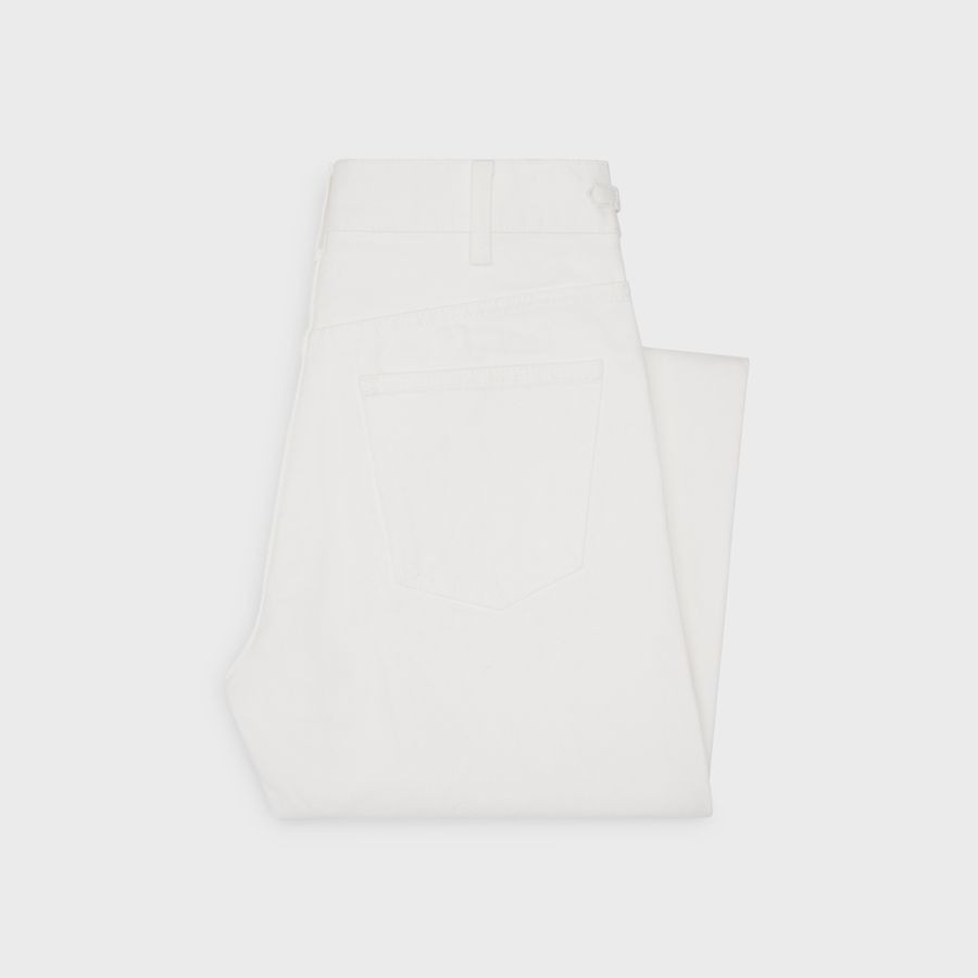 NWT Celine Paris POLLY JEANS pants trousers optic white wash denim mid-rise 30