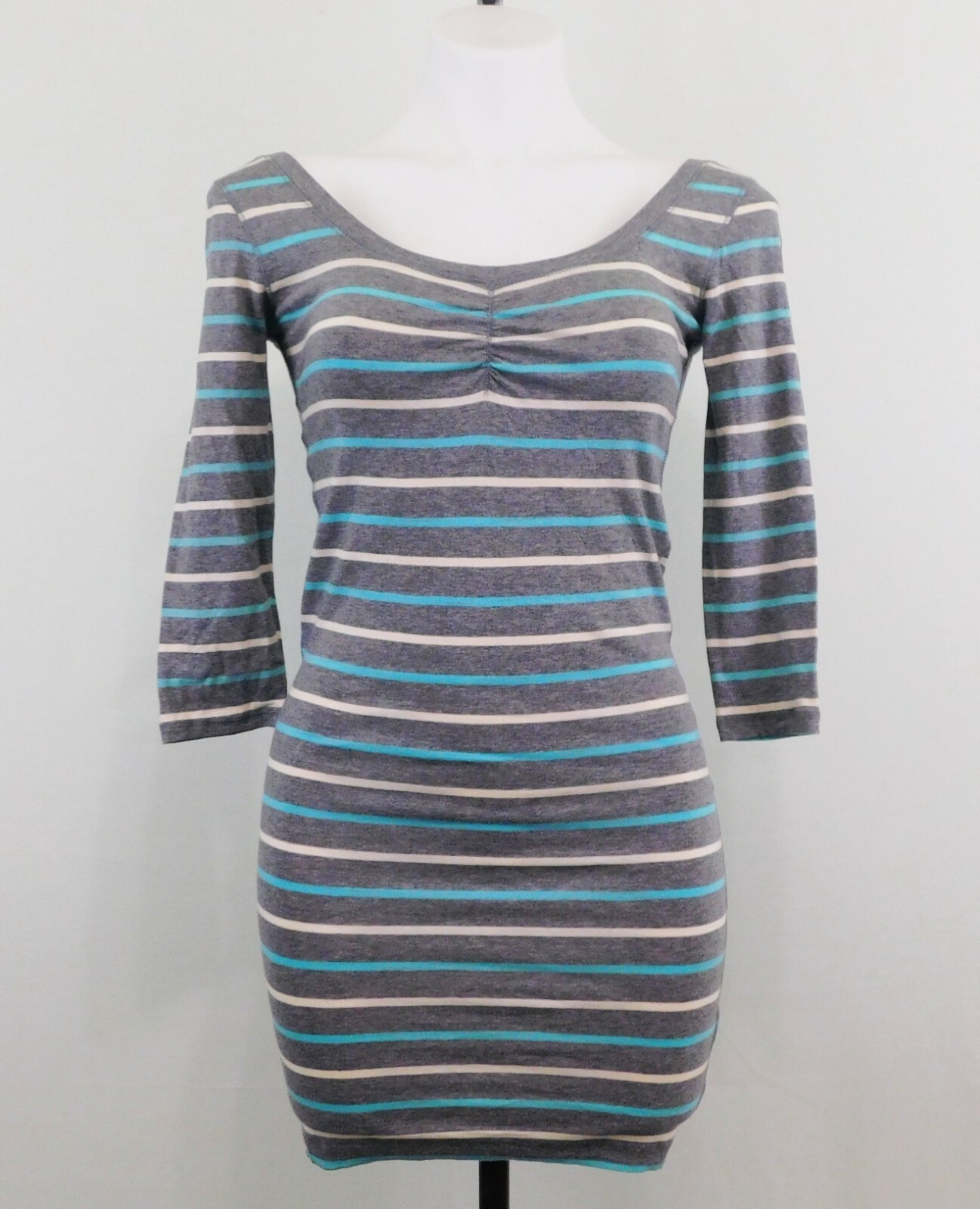 I Love H81 Women Dress, Size S/P, Gray, 95% Cotton, 5% Spandex
