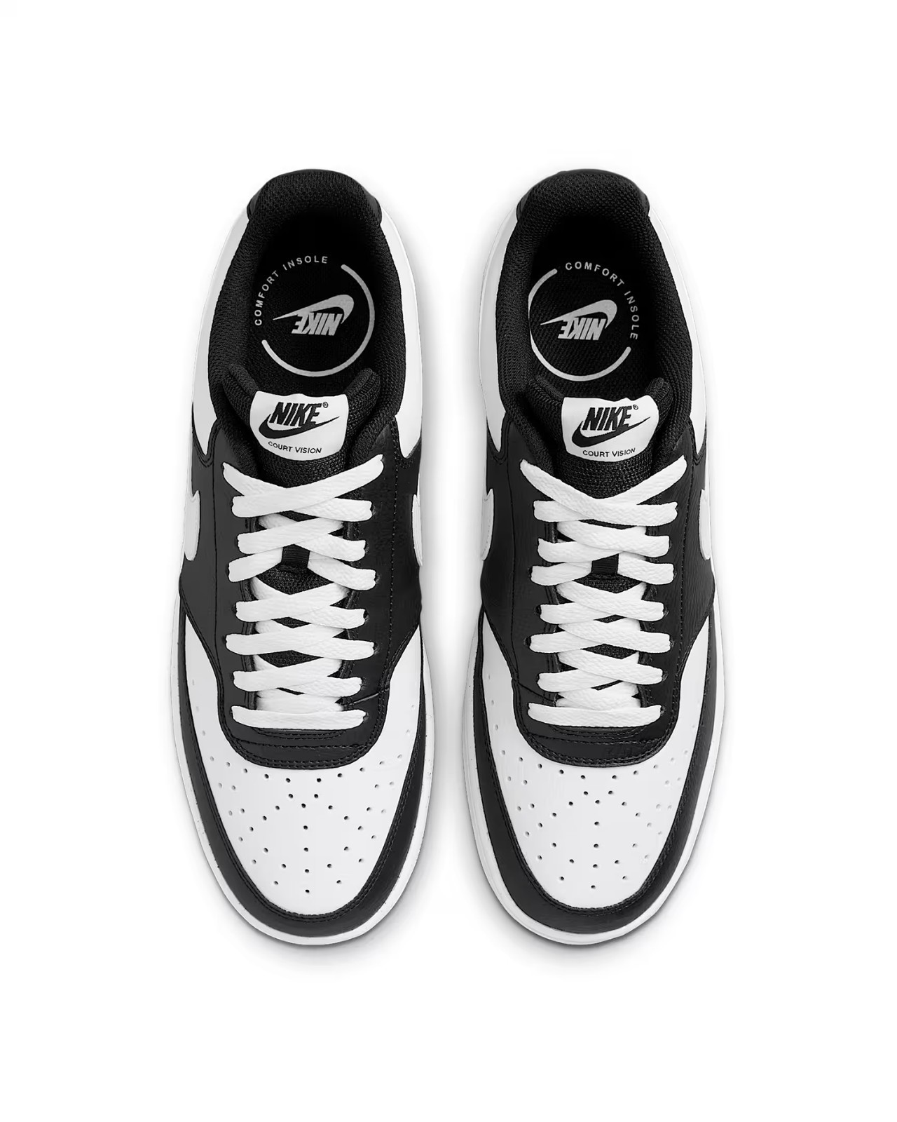 Nike Men’s Court Vision Low Black/White Sneakers Shoes, HM9862-001