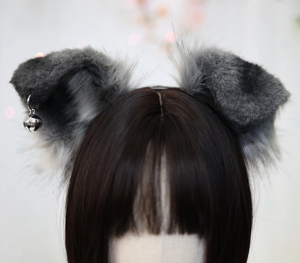 Handmade Collie Dog Ears Tail Hairhoop Headwear Halloween Christmas Cosplay