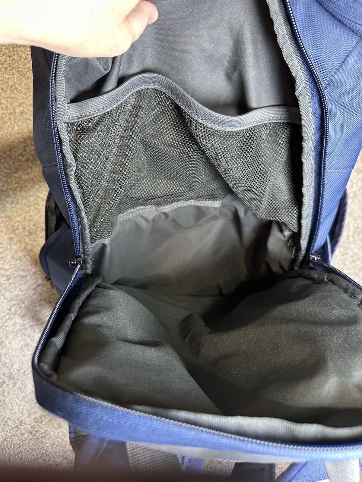 Nike Hoops Elite Backpack Midnight Navy Iron Grey Basketball Gym School Bag