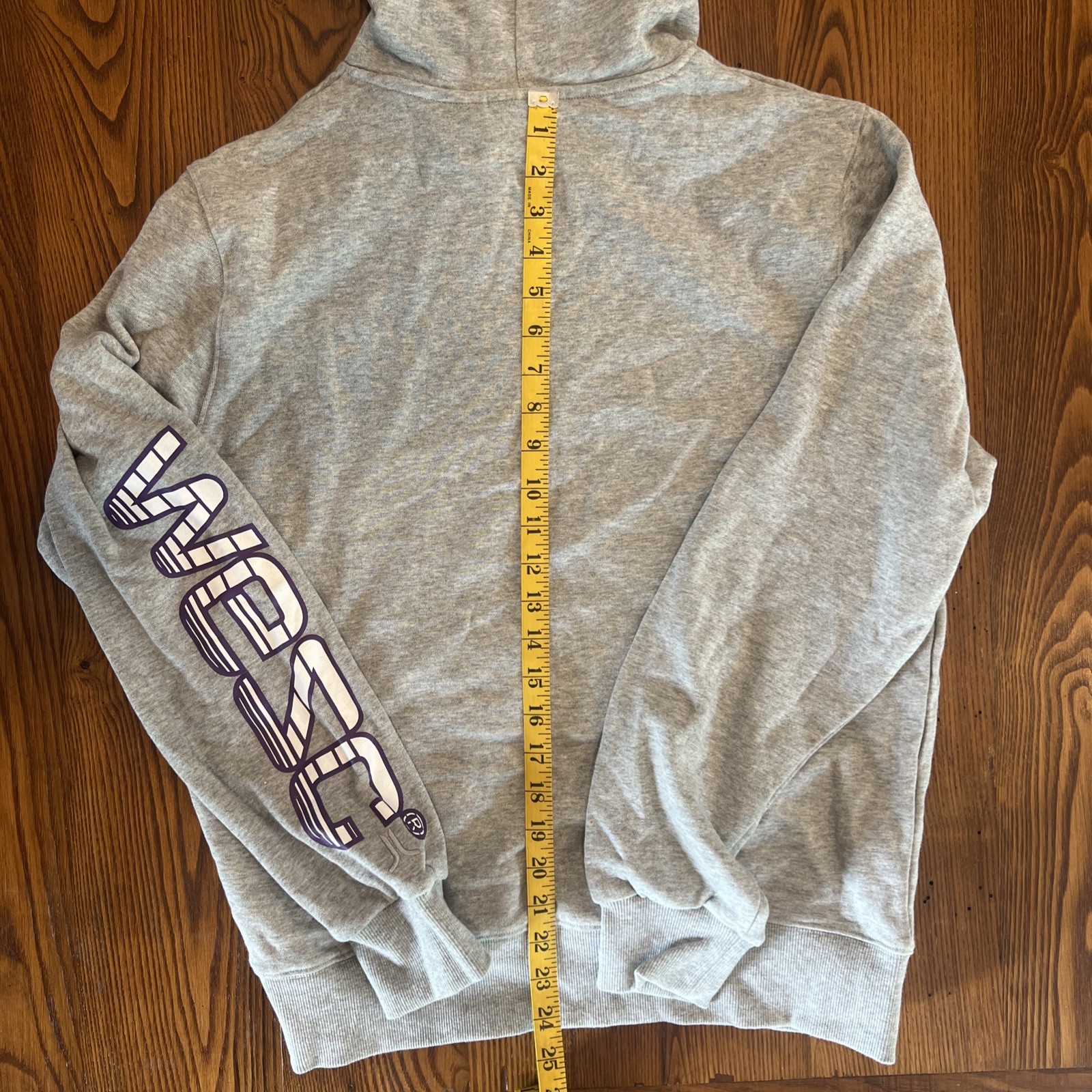 New WESC Grey 90s Mike Speed Logo Hoodie NWT