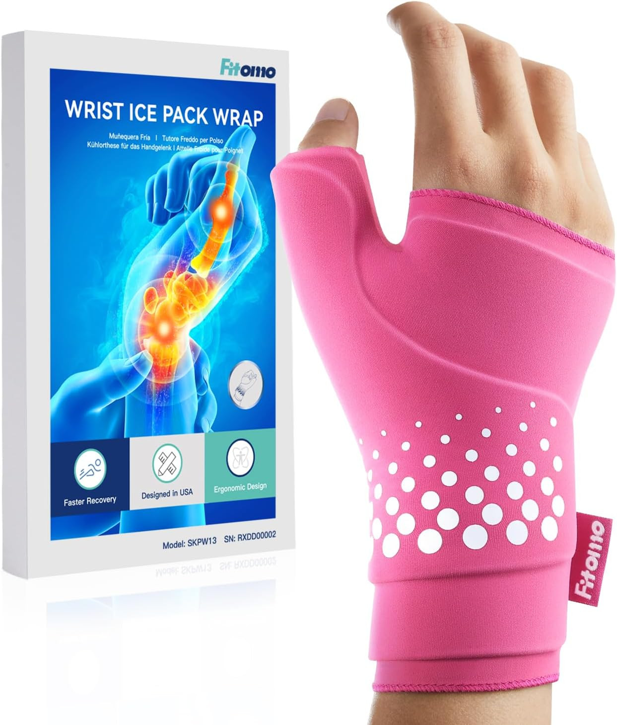 Thumb & Wrist Ice Pack Wrap Reusable Hot Cold Therapy Support Pain Relief