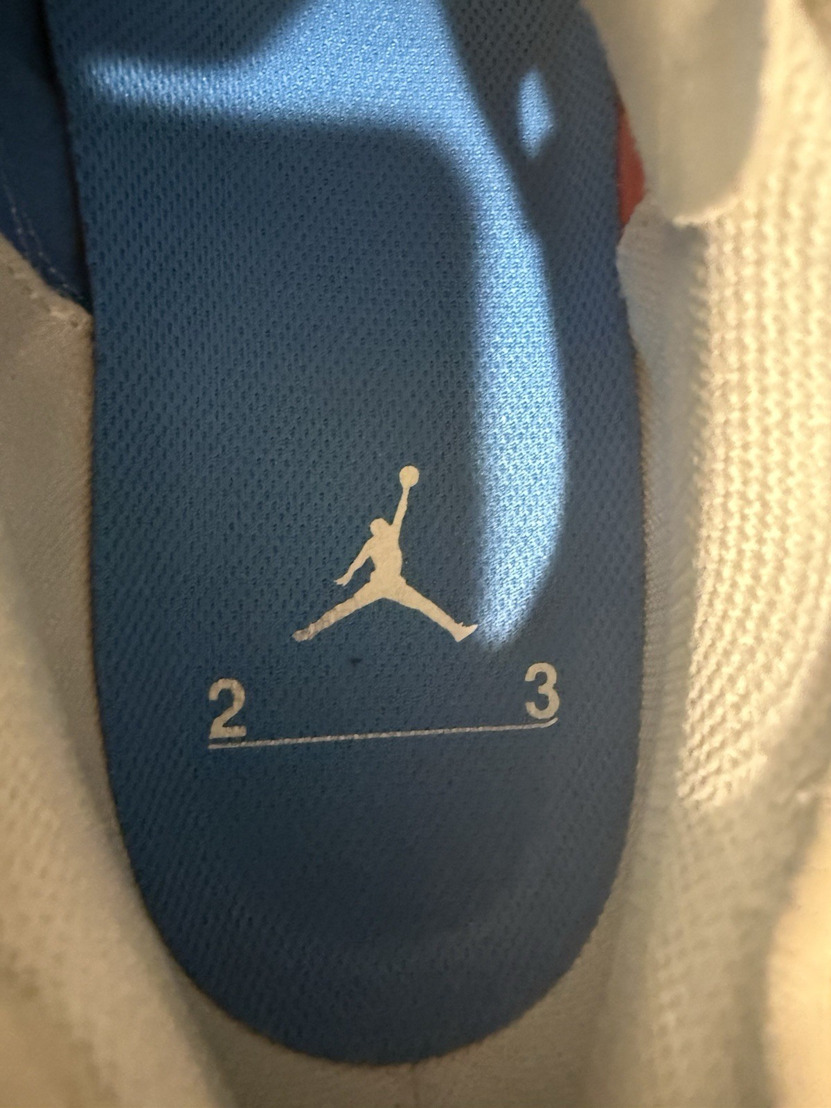 Jordan Formula 23 Low Top Lace-Up Leather Sneaker White/Blue/Red 13 DN2647