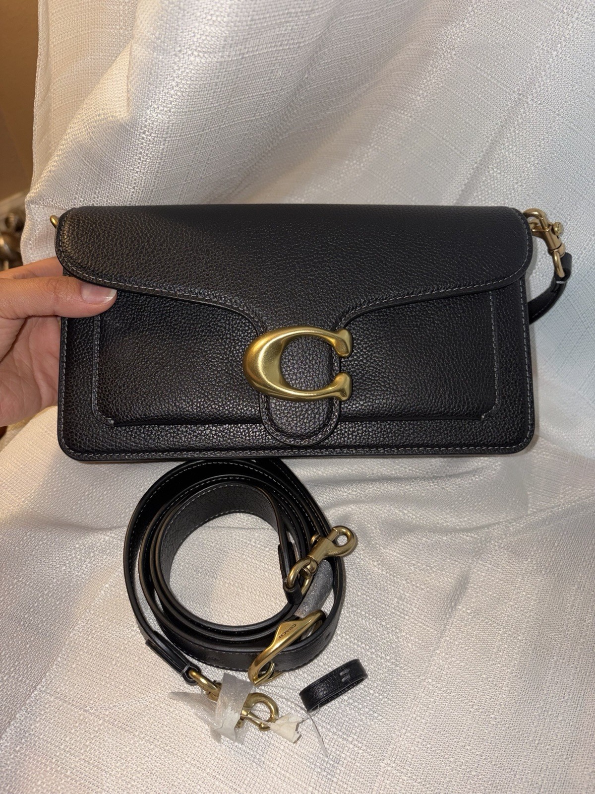 COACH PEBBLED LEATHER TABBY 26