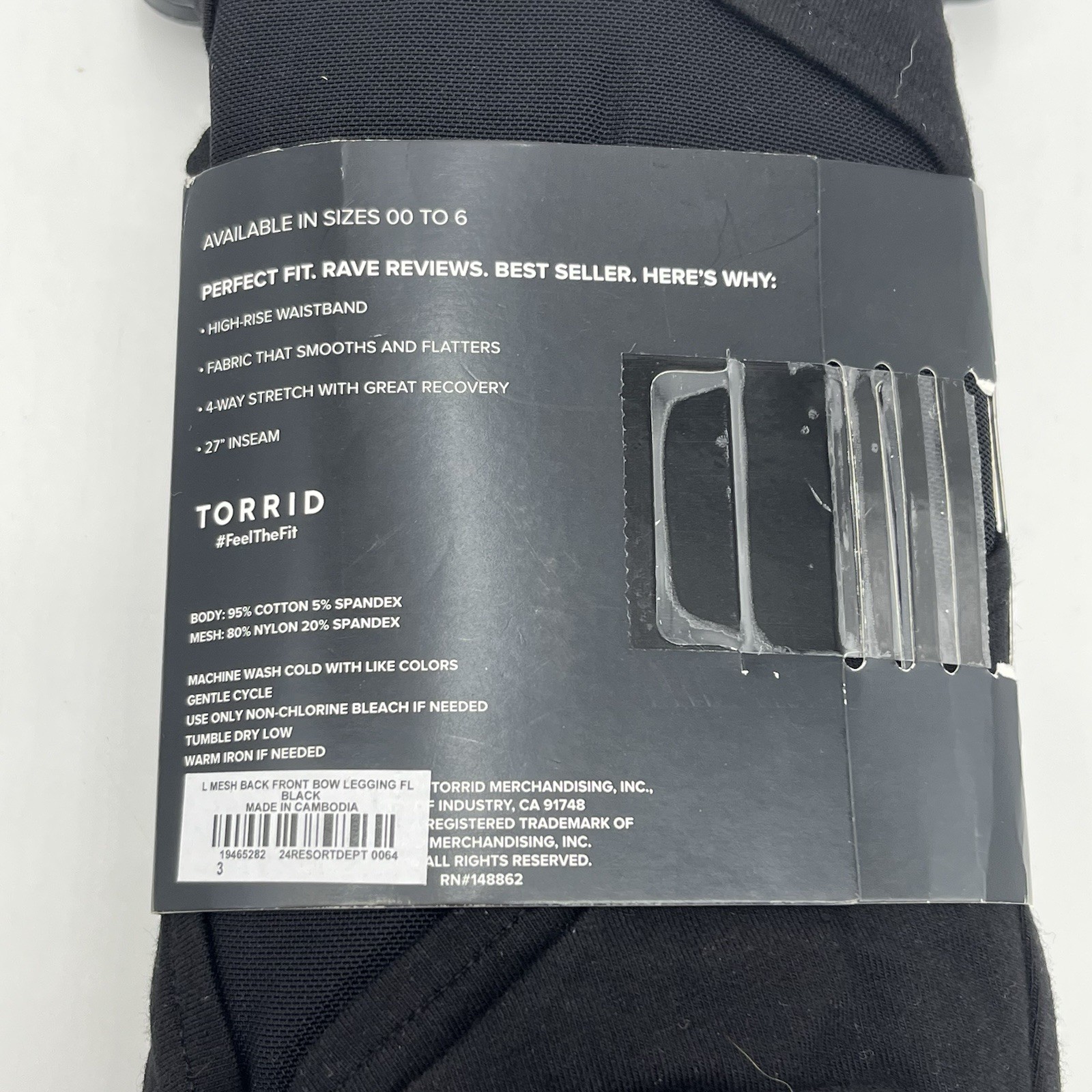 Torrid Premium Full Length Mesh Bow Leggings Black Size 3 Plus 27” Inseam NW