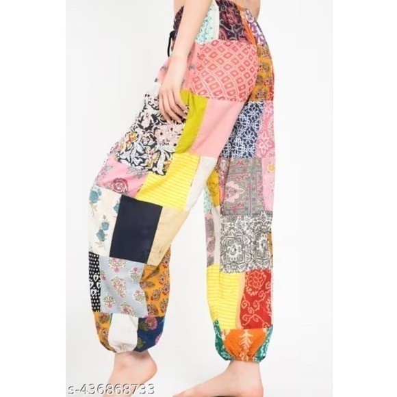 Jack Pot New York Patchwork Pants, Women One Size Multicolor