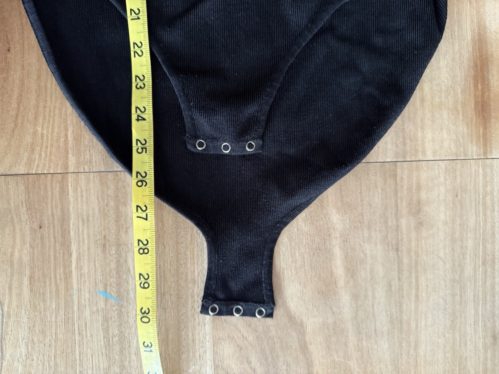 Aqua Black Ribbed Knit Bodysuit – Women’s Size M – Viscose Nylon Blend
