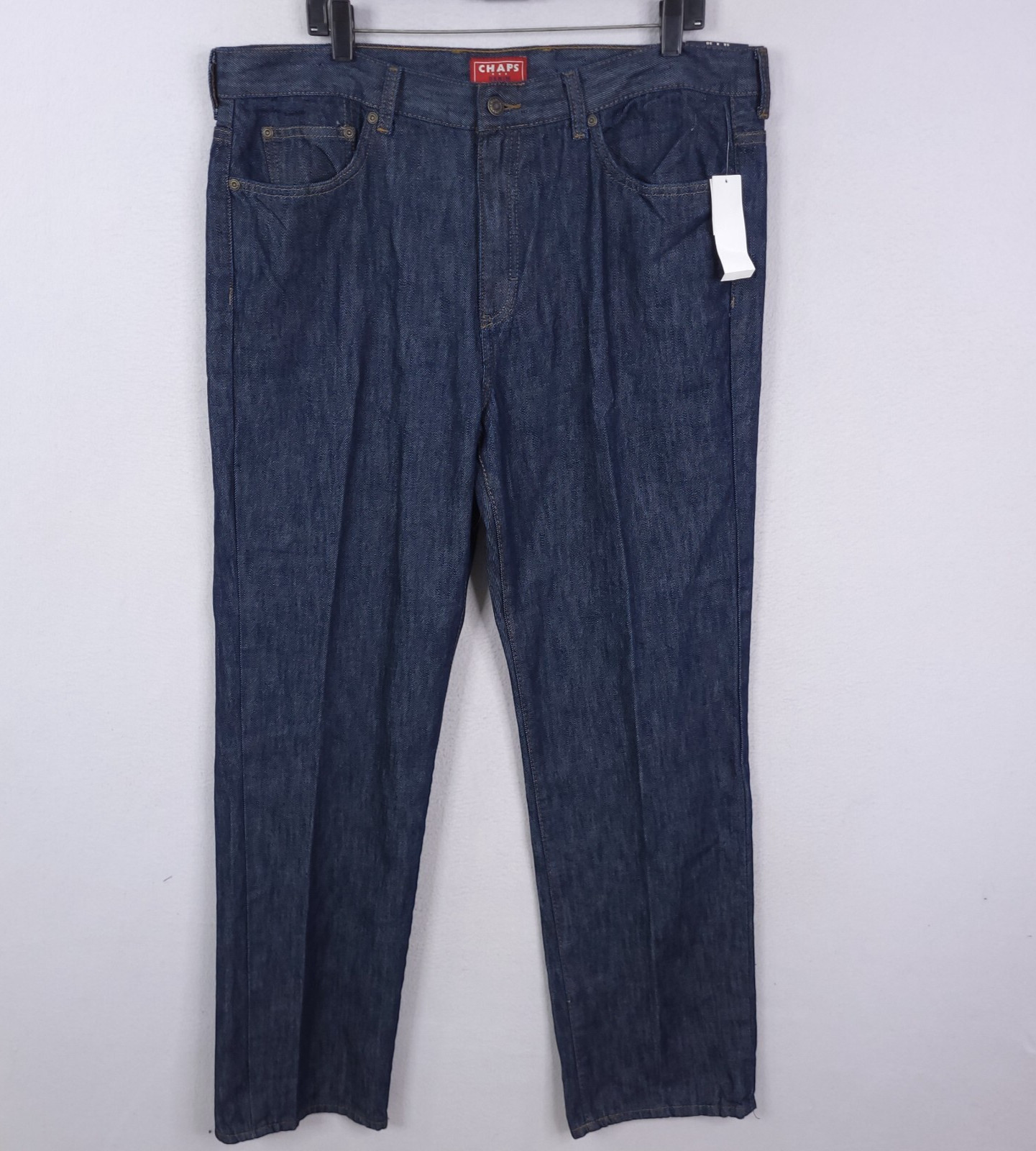 Chaps Men’s Straight Fit Denim Jeans Pants Dark Wash 38X30 NEW