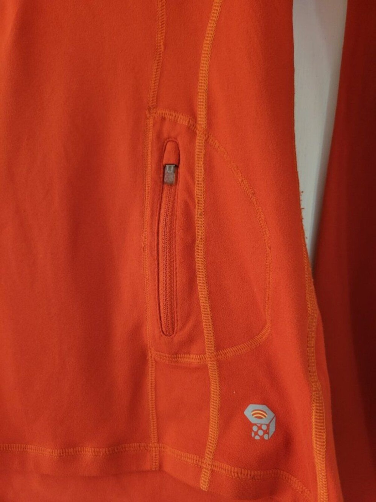 Mountain Hardwear Butterlicious Hooded Quarter Zip Pullover Women XS Orange