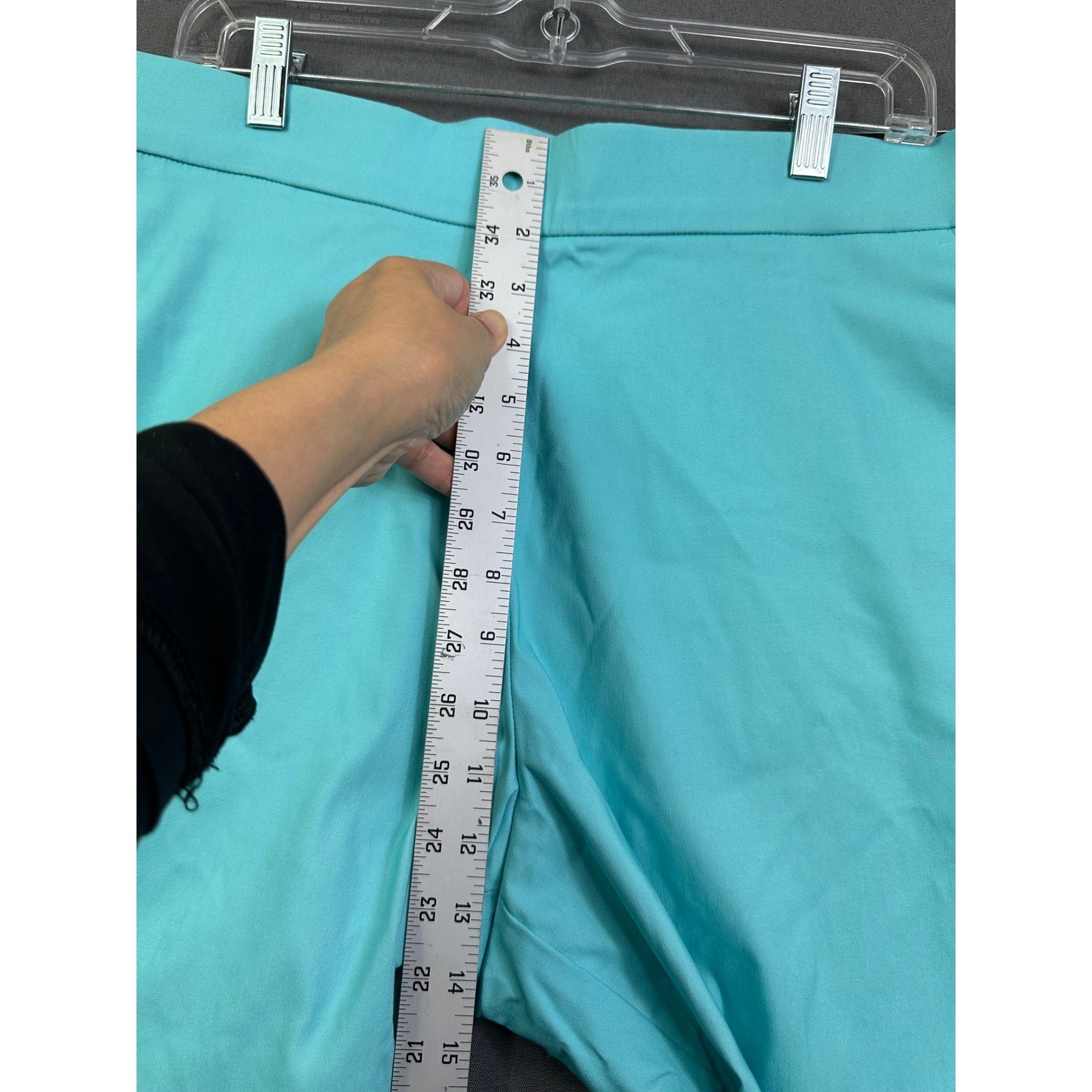 Counterparts Luxe Stretch Mid Rise Crop Pants Angel Blue Teal Turquoise XL New