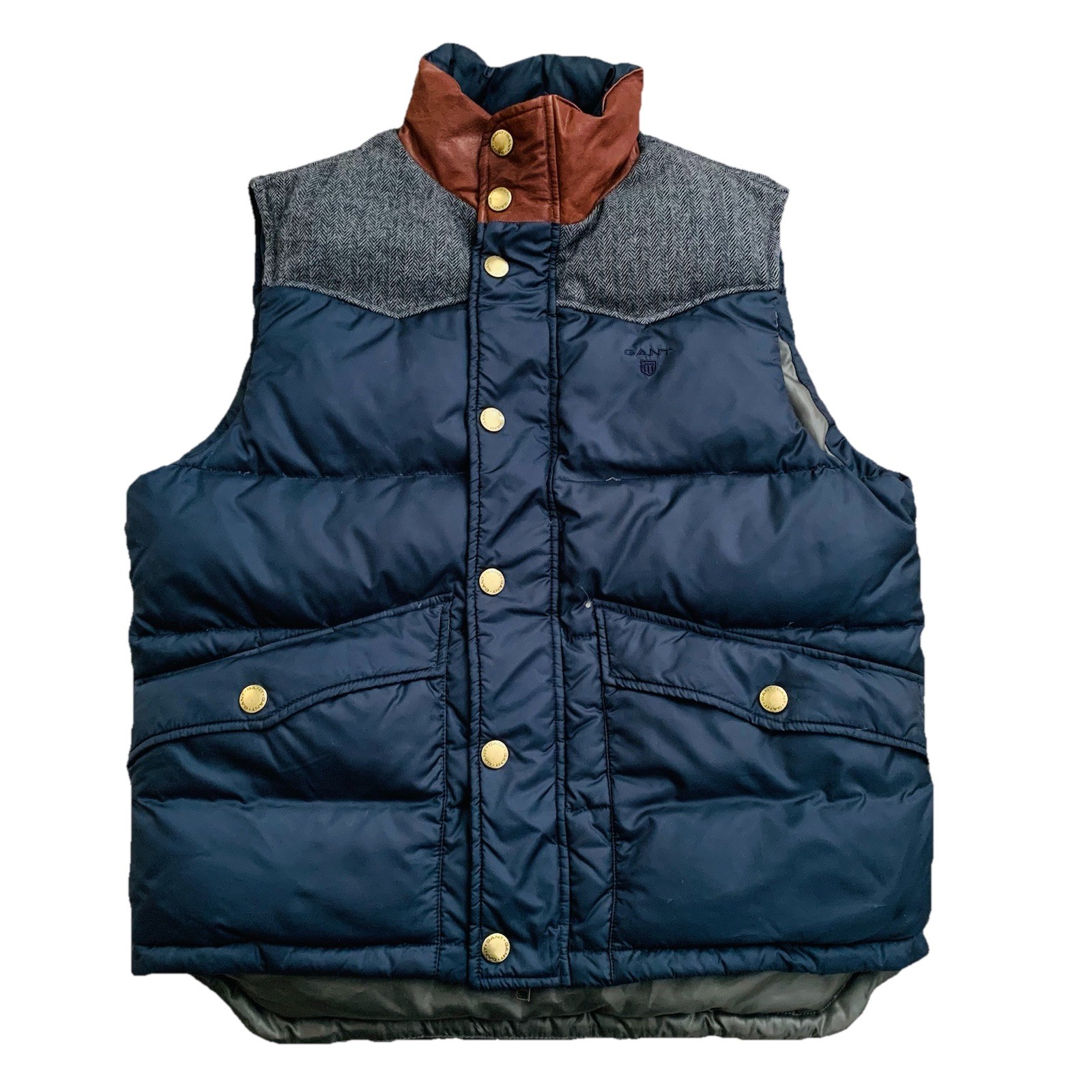 Gant Gilet Vest Mens Size Small Navy – Down Feather Filled Body Warmer Jacket