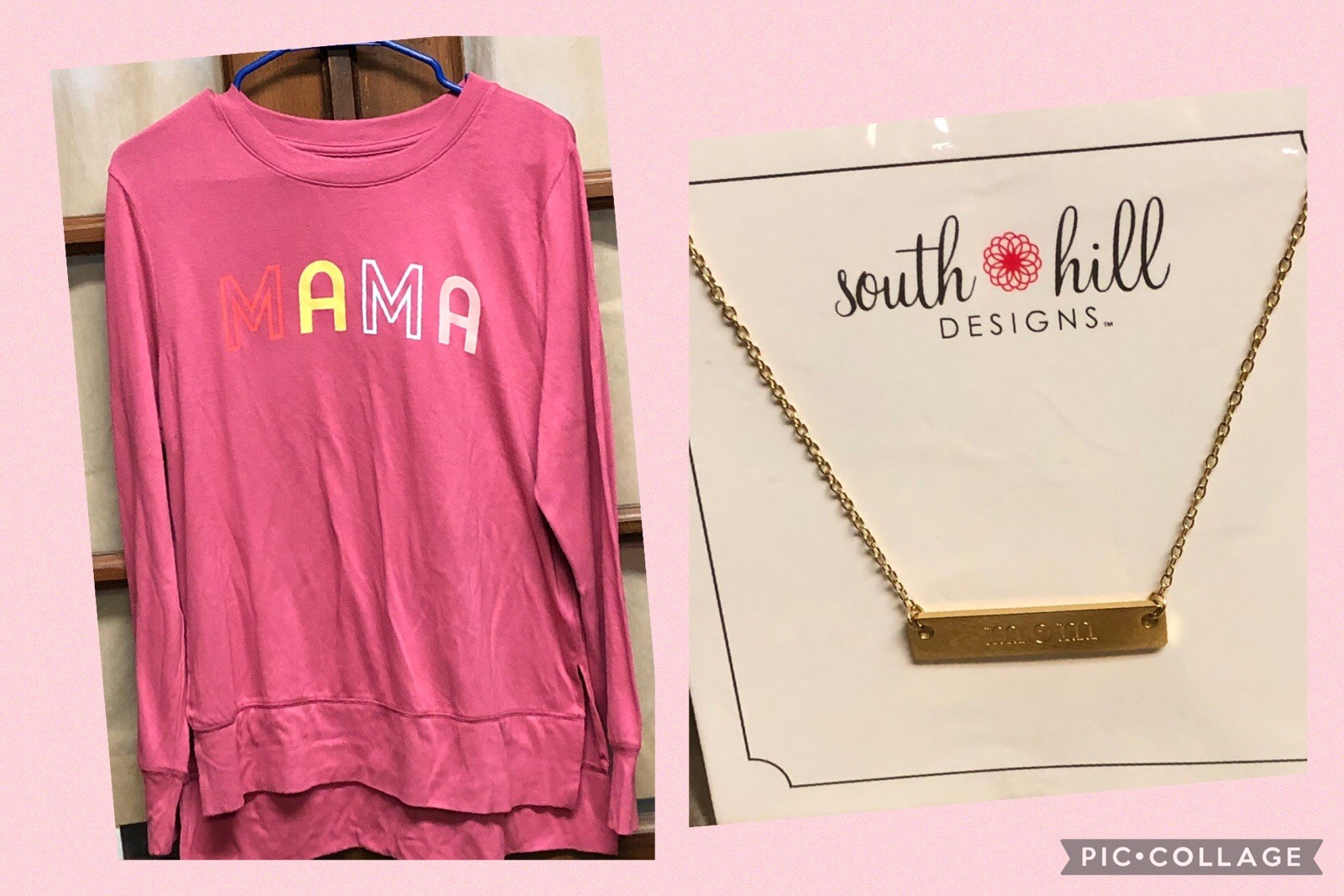 Positive Tees Womens “MAMA” LONG SLEEVE PULLOVER(M) WITH MOM PENDANT
