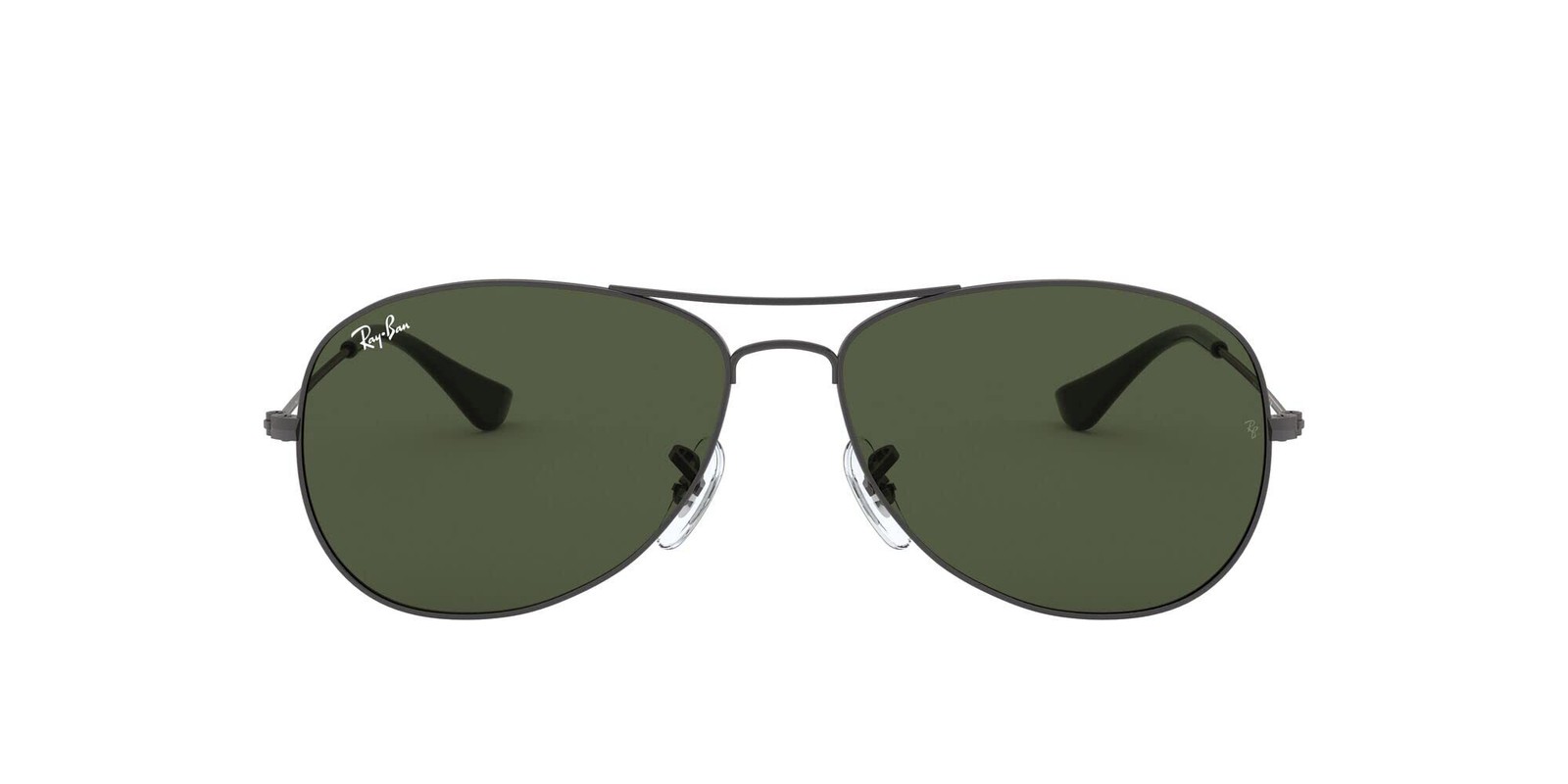 Ray-Ban Mens RB3362 Cockpit Aviator Sunglasses, Gunmetal/G-15 Green, 59 mm