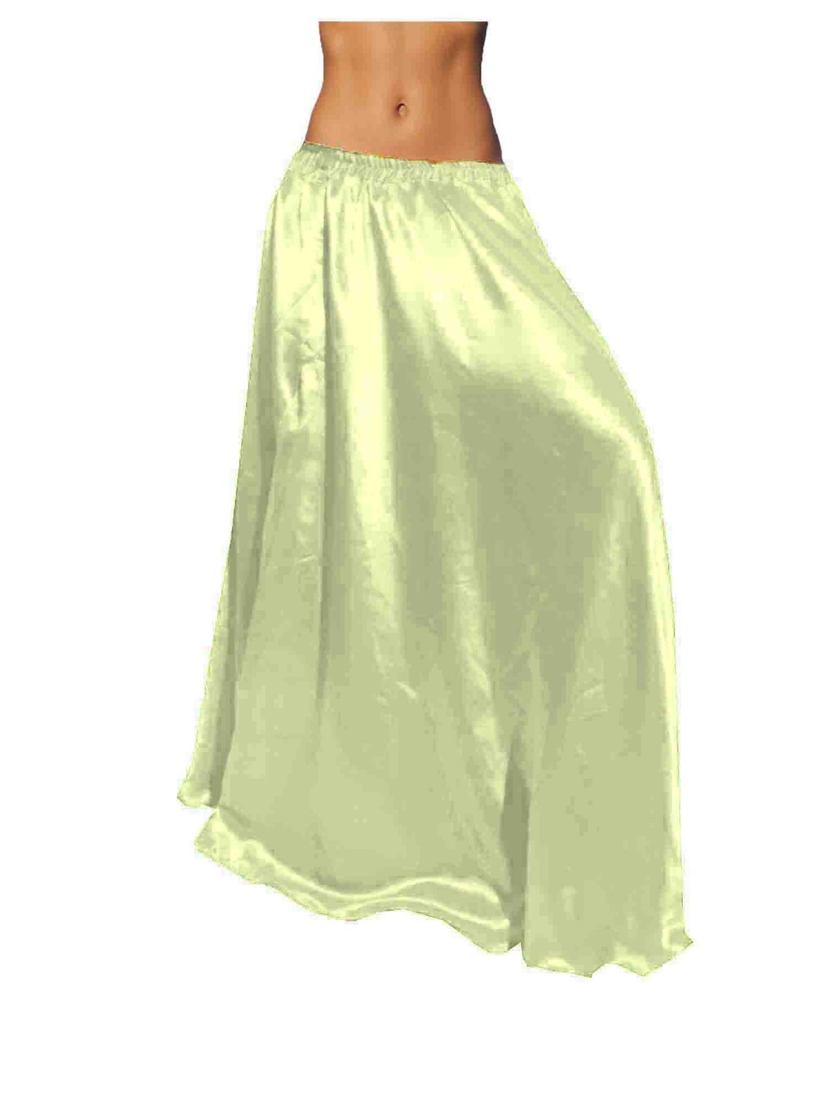 Belly Dance Half Circle skirts Satin Color Long Maxi Women Wear Tribal Dance S9