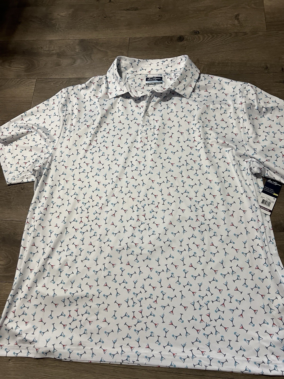 Ben Hogan Performance Martini Print Polo Shirt Size 2XL New