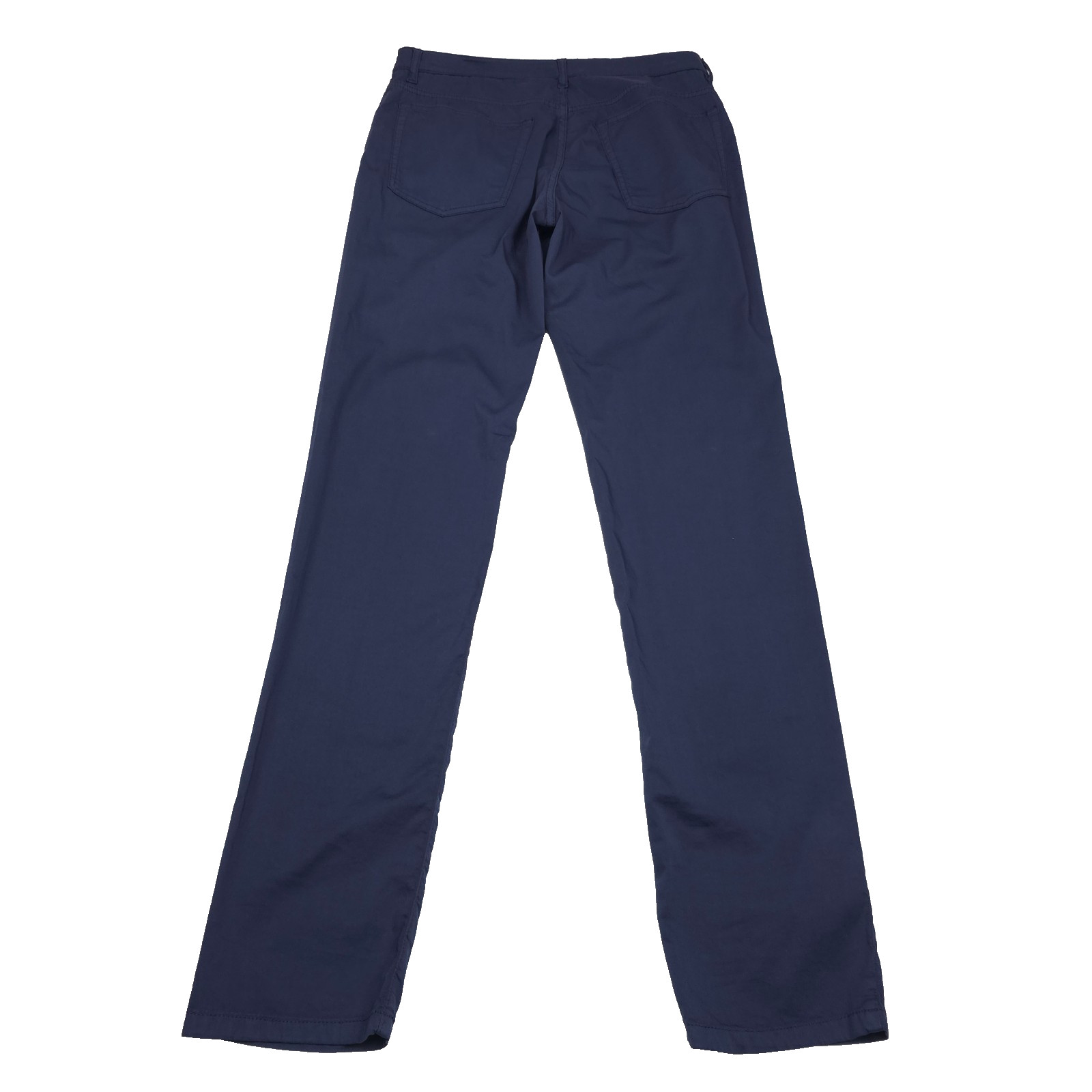 Maurizio Baldassari 5-Pocket Pants Mens Italy 52 Slim Blue Night Cotton & Silk