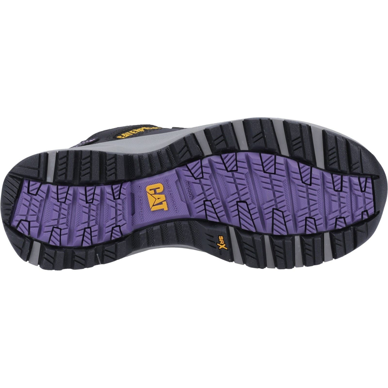 Caterpillar Elmore Black Microfibre/Mesh/PVC Female Trainers Safety