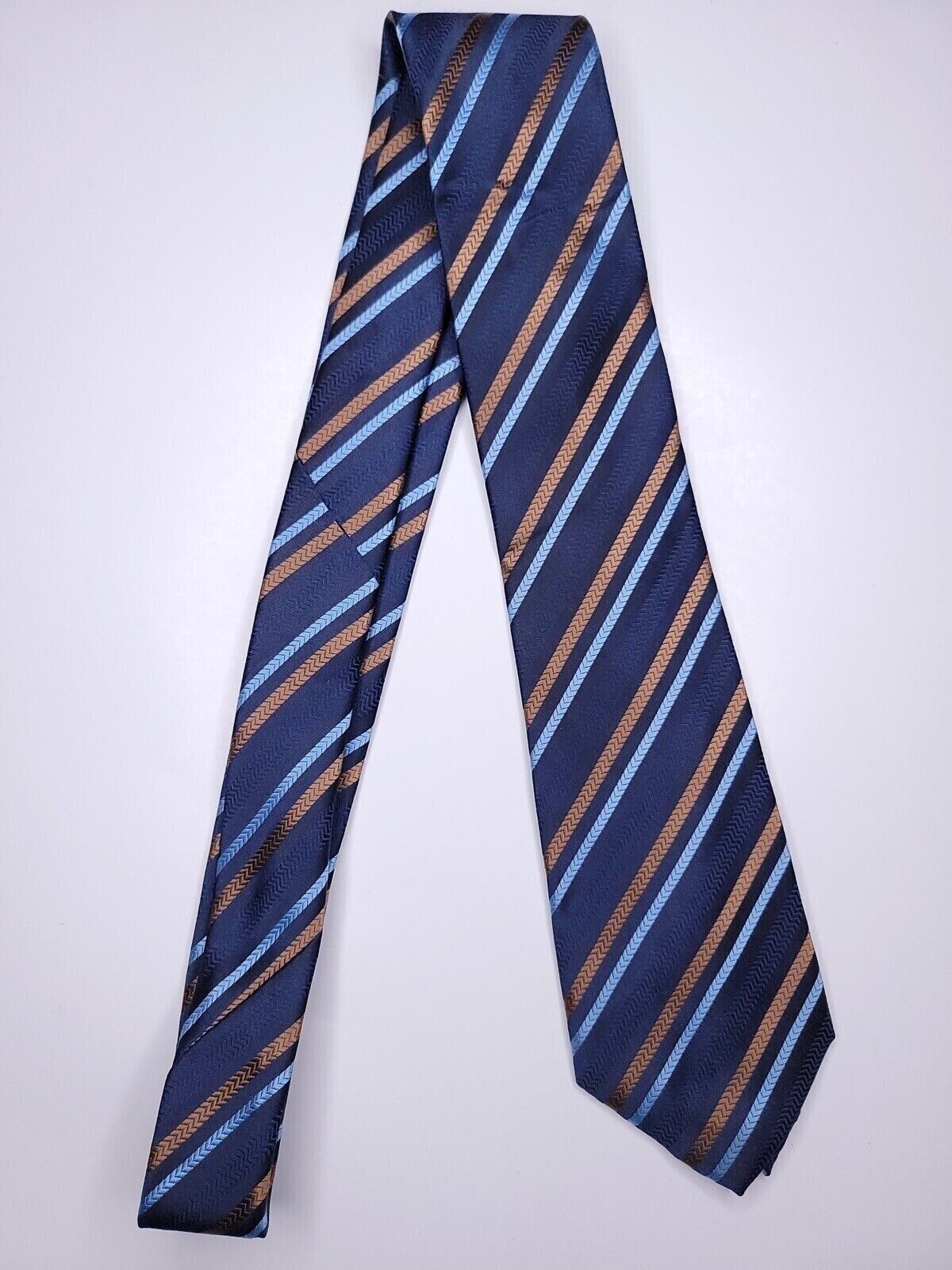 Uomo Venetto Mens Formal Necktie 60″Lx3.25″W Navy Neck Tie