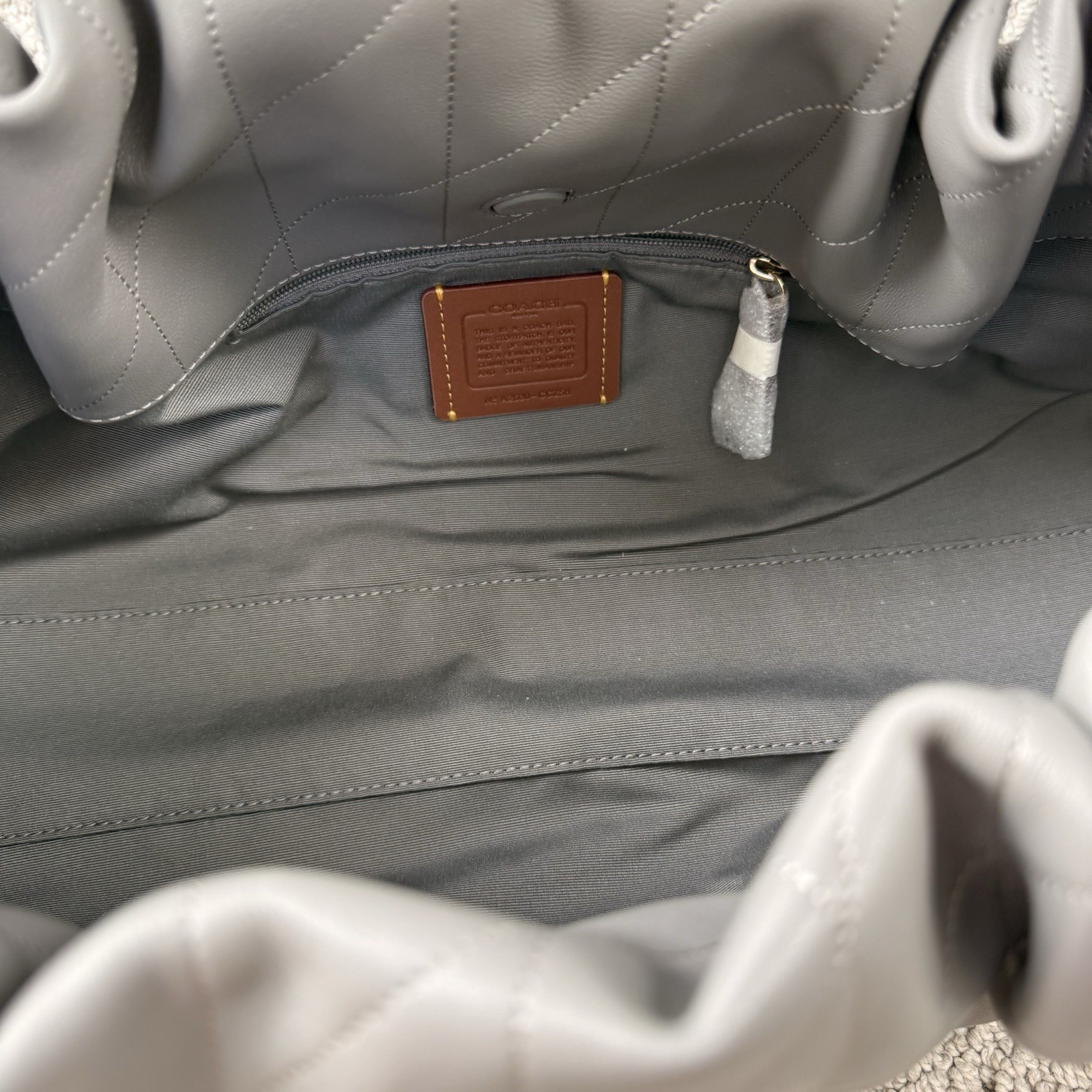 NWT Faye Large Shoulder & Crossbody Bag Quilting Nappa Leather CCZ58 Gold/Slate