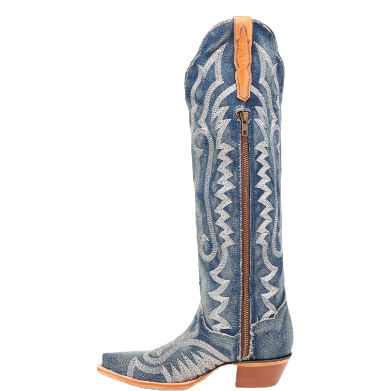 Dan Post Ladies Denim Darlin’ Blue Leather Boots DP5108