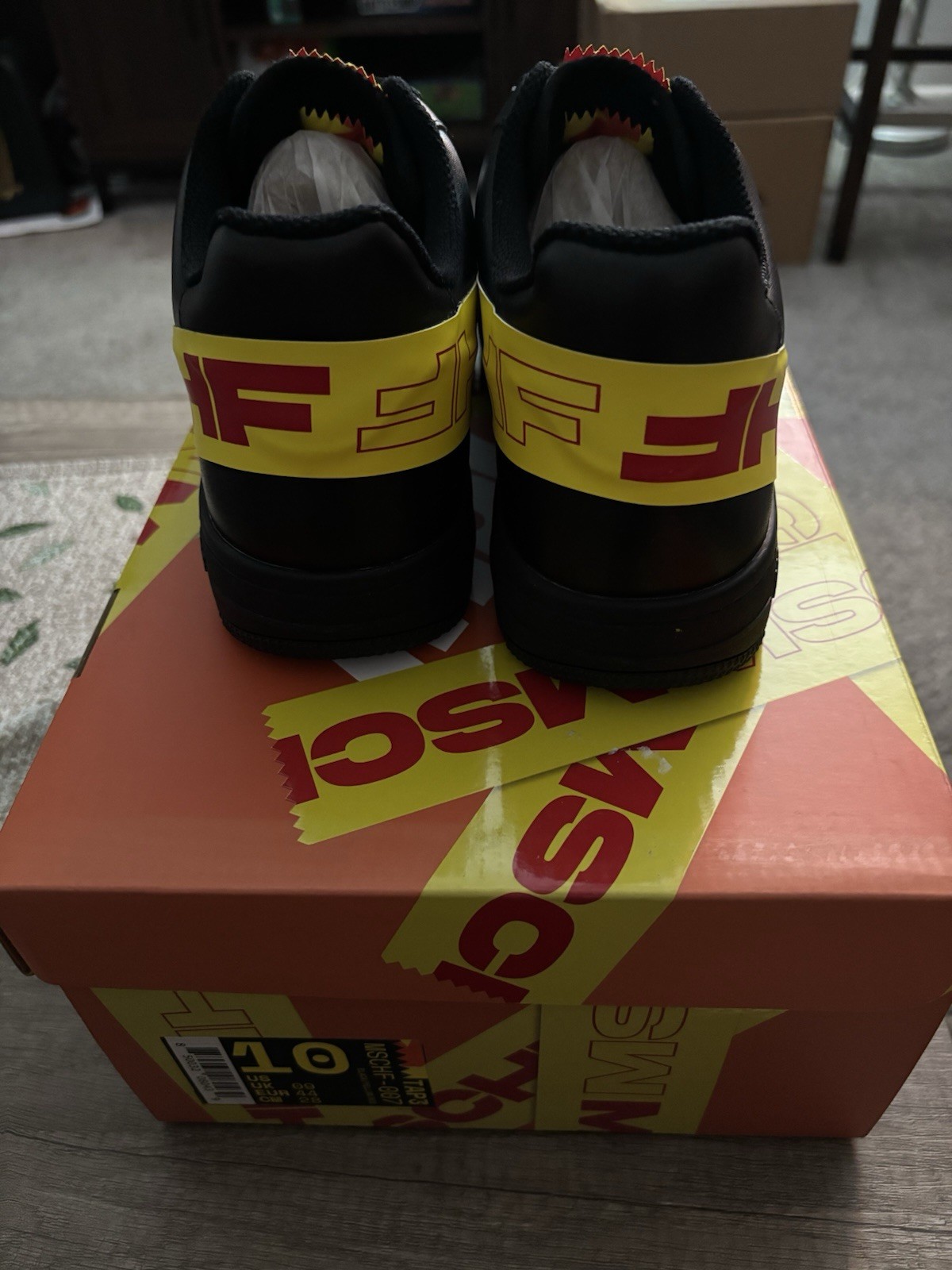 MSCHF Limited Edition TAP3 Black and Yellow Shoes Size 10 Medium New