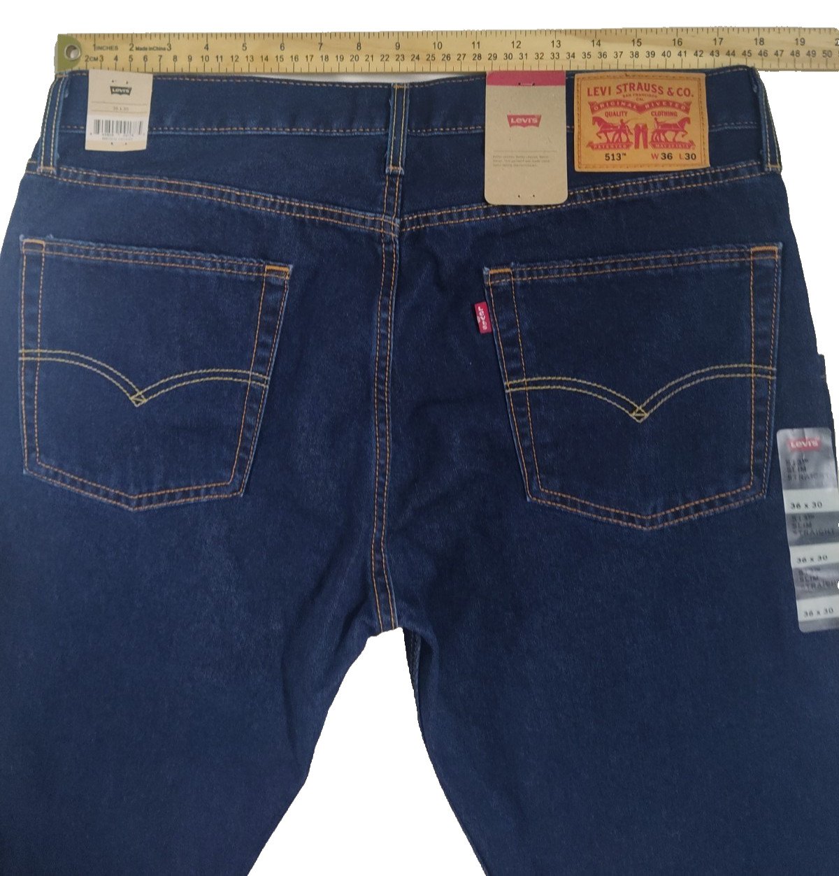 Levi’s® Mens 513™ Slim Regular Fit Jeans 36×30