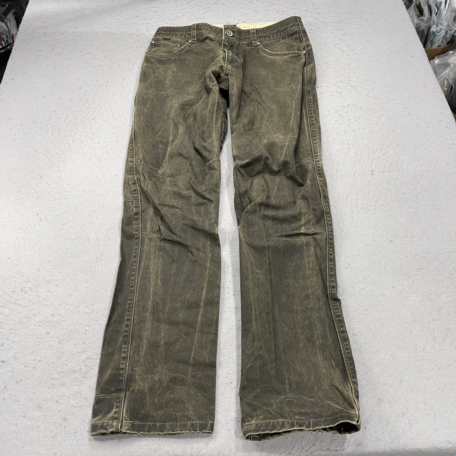 Kuhl Pants Mens 34×36 Brown Rydr Heavy Faded Vintage Patinadye Workwear Cotton