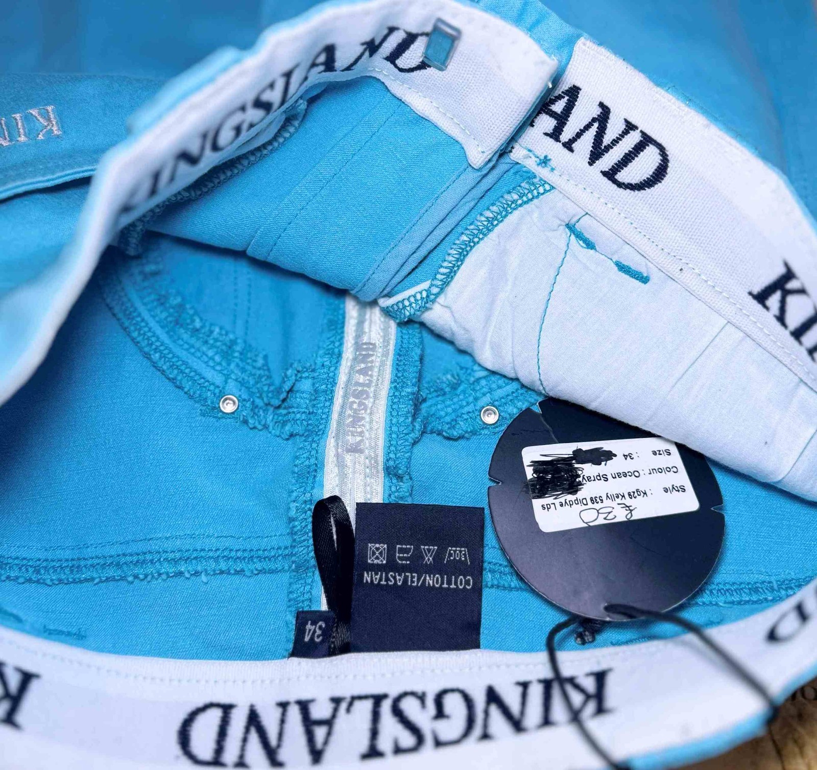 Kingsland Kelly Dip Dye Ocean Spray Bling Riding Breeches Size EU 34 US 24 NWT