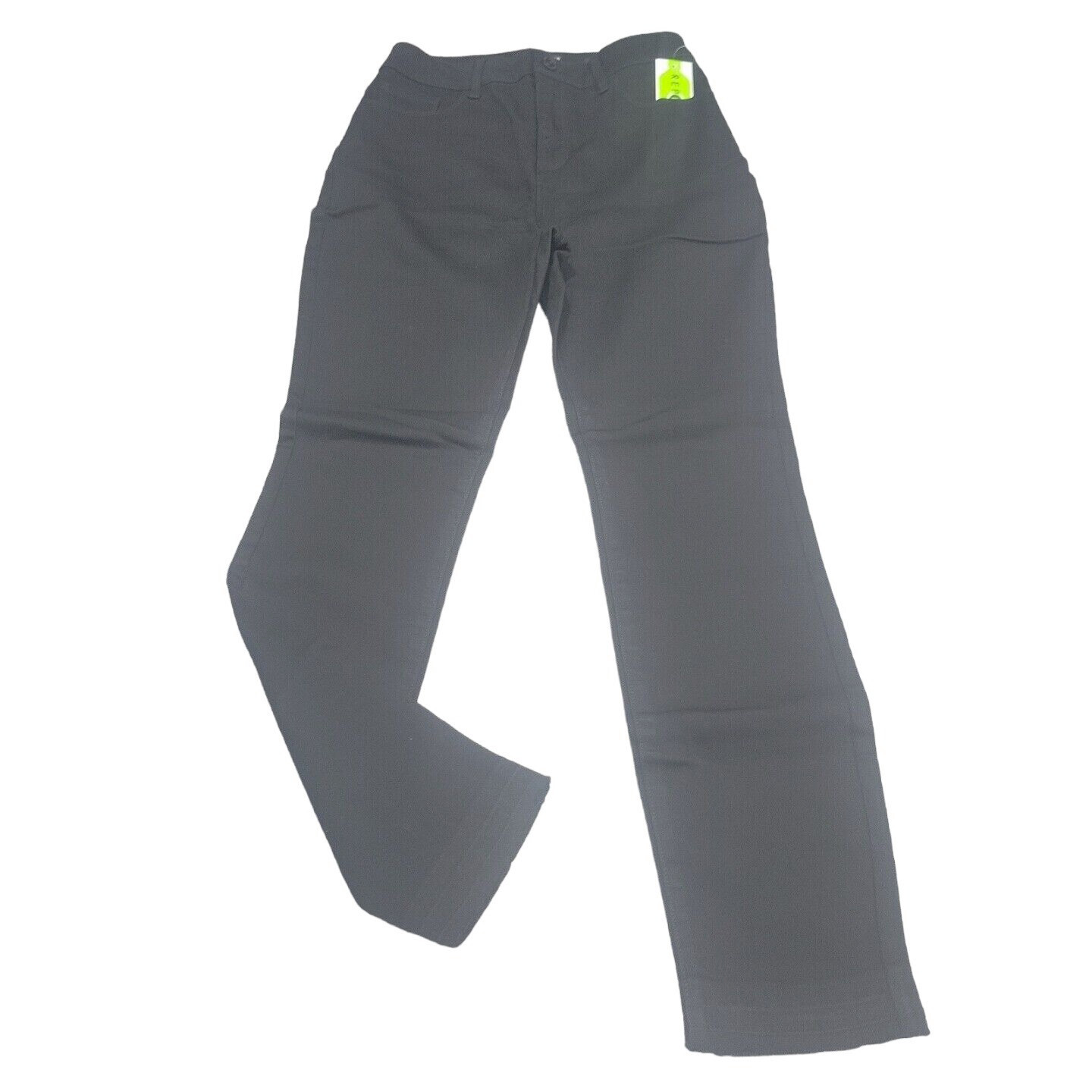 Susan Graver Stretchy Denim Skinny Jeans Sz 6 Black Button Zip Fly w Pockets
