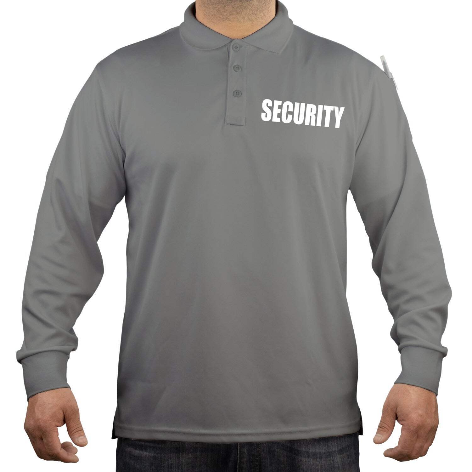 Performance Lightweight Breathable 100% Polyester Security Long Sleeve Polo Shir