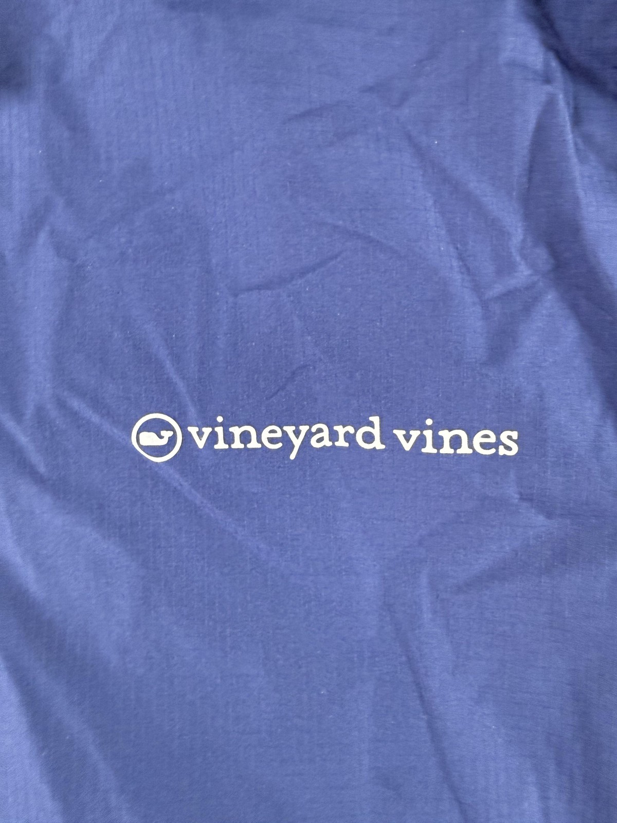 Vineyard Vines Rain Coat Mens Medium Blue Stow And Go Hooded Packable Jacket