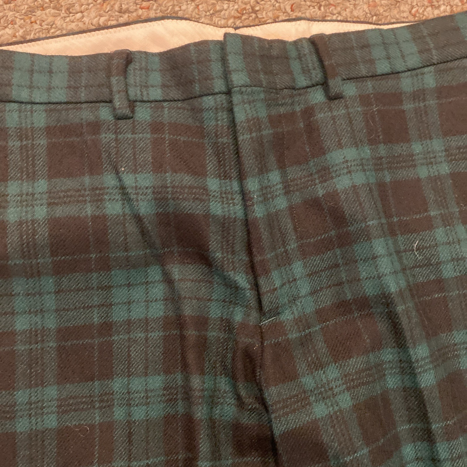 J. Crew Bowery Pants Mens 32 x34 Plaid Wool Pants
