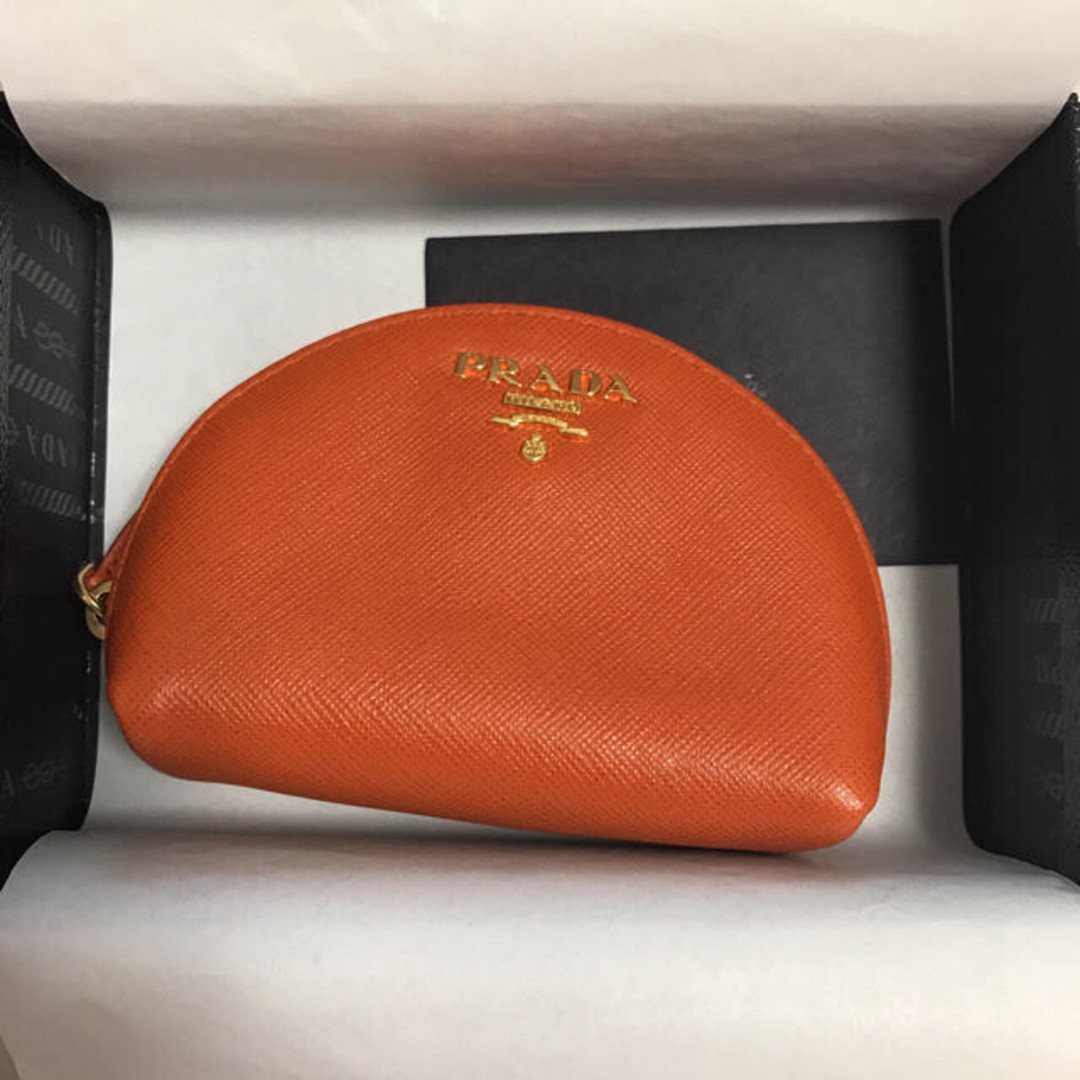 PRADA Leather Coin Case with Keyring