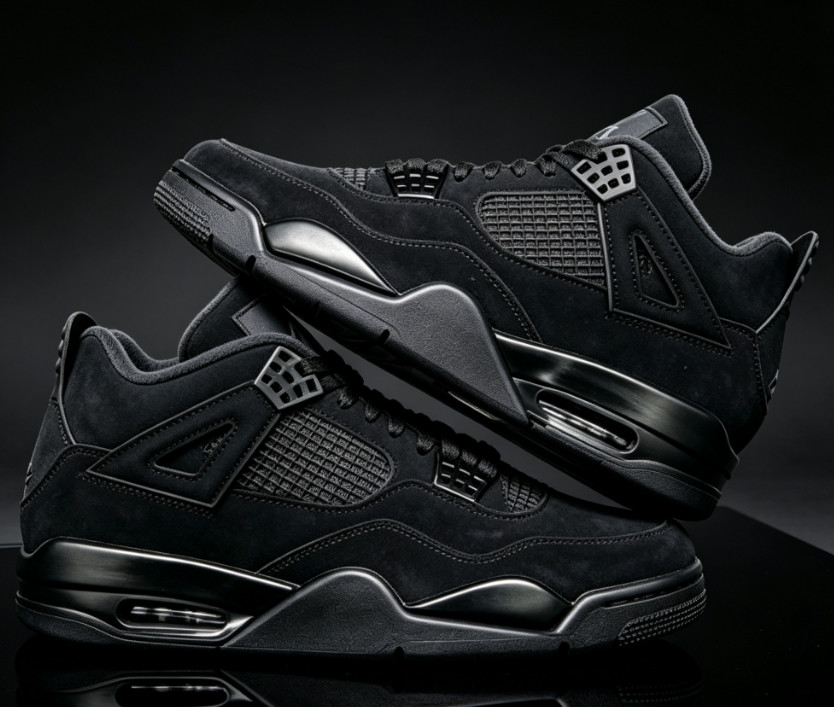 Jordan 4 ”Black Cat” Retro Basketball Shoes Men’s US Size Mid Top