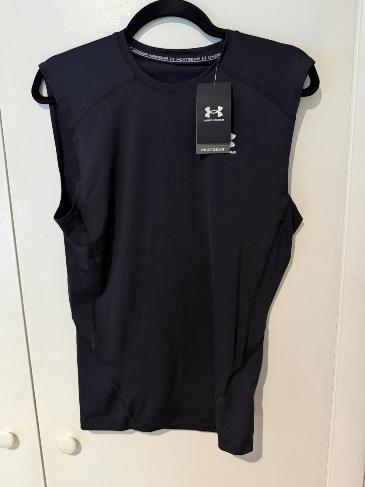 Under Armour HeatGear Sleeveless Tank Top Men’s Large Black Athletic Compression