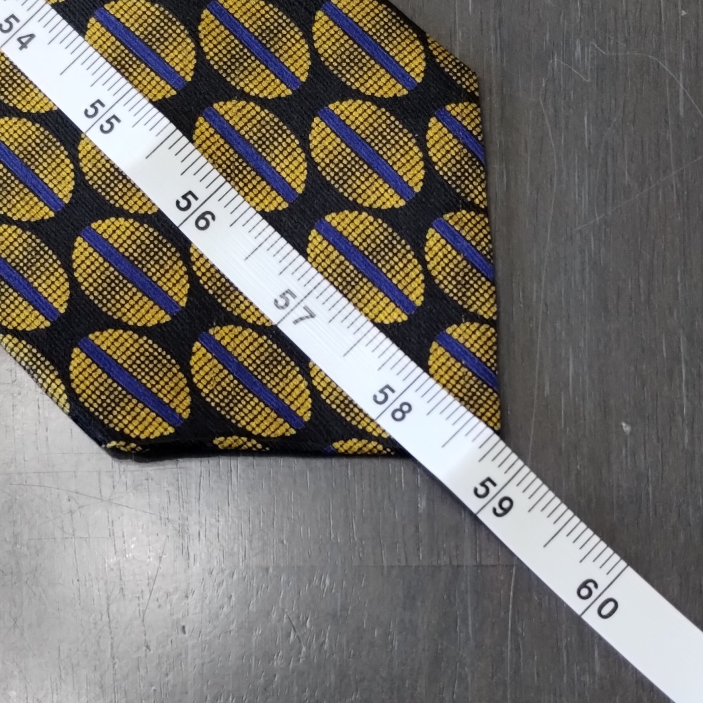 Zylos George Machado Silk Geometric Tie Black Gold Blue Classic 57″-60″