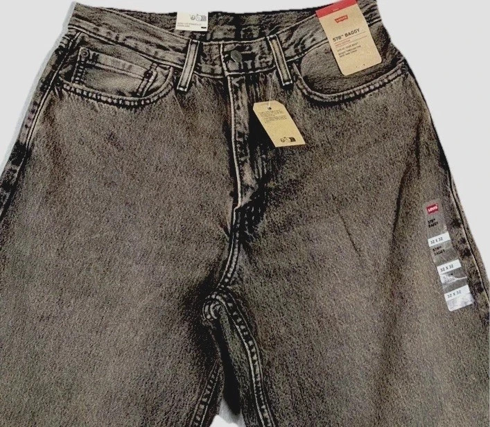 Nwt Levi’s 578 Baggy Black Denim Jeans Mens 33 X 30 Y2K Cotton A4750-0029
