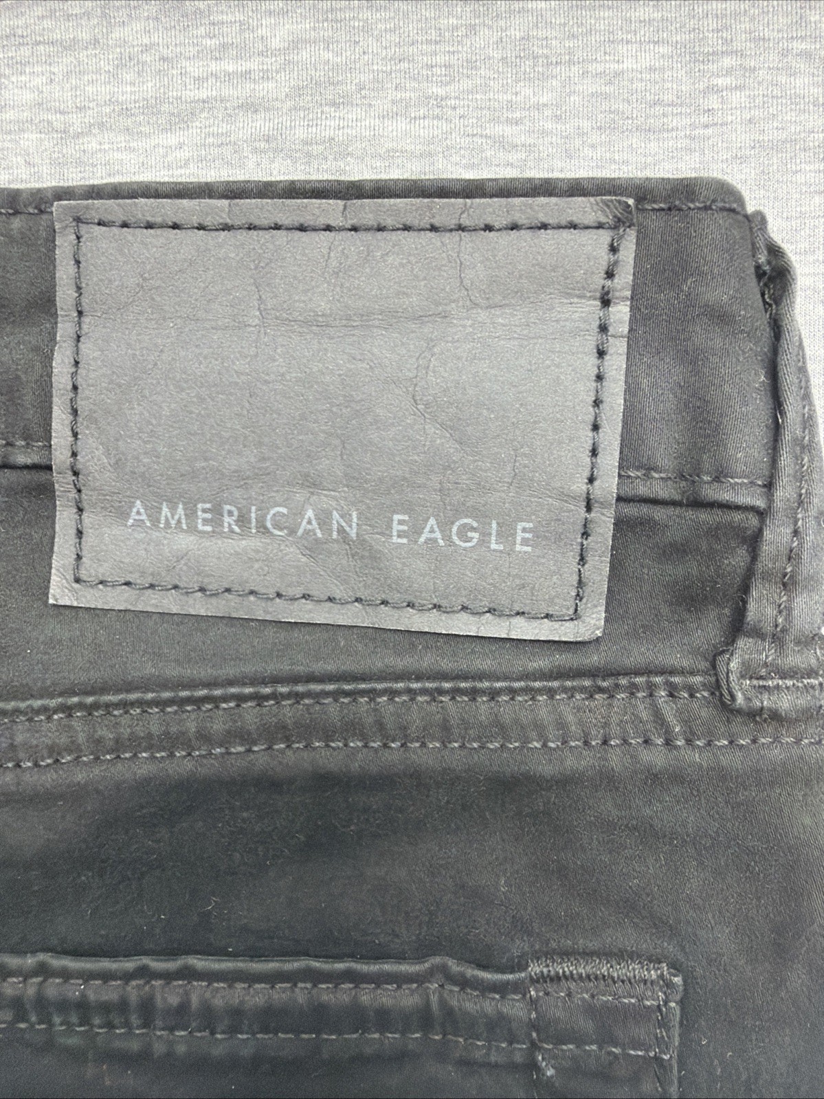 American Eagle Mens 34X36 Black Next Level Flex Denim Slim Straight Jeans NWT