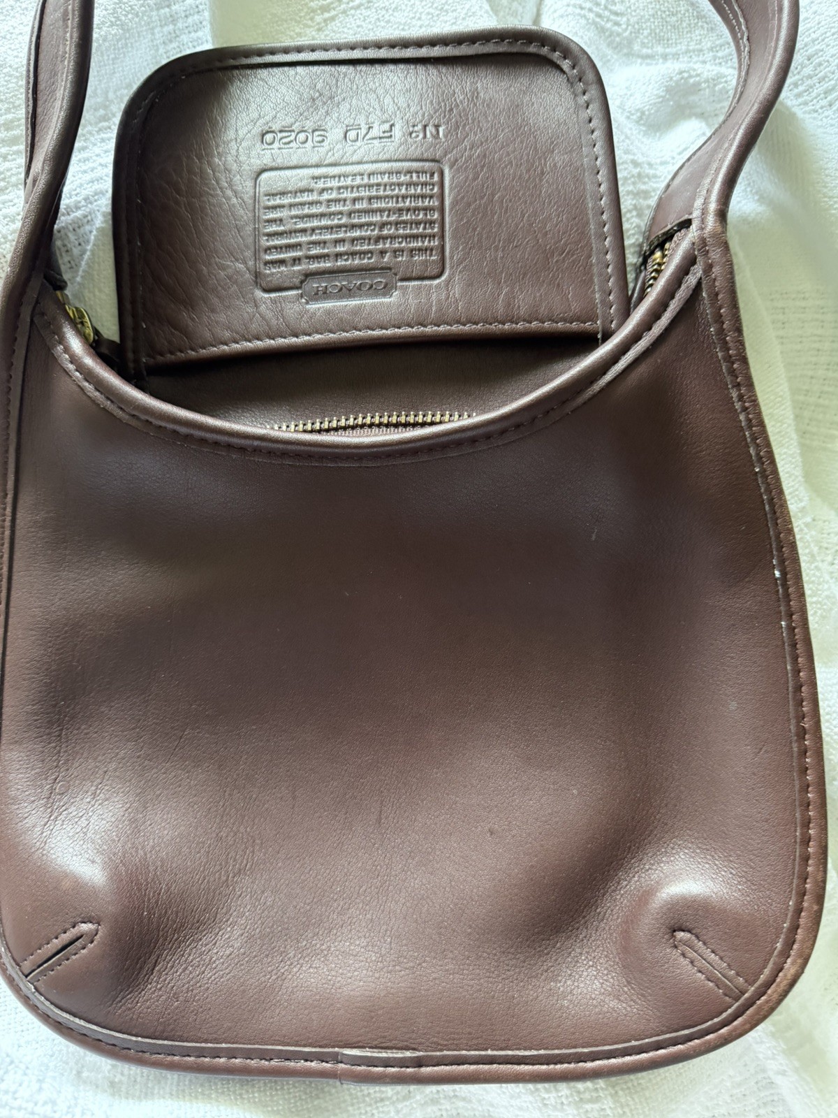 Coach 9020 MINI Vintage Chestnut Brown Ergo Leather Shoulder Hobo Bag