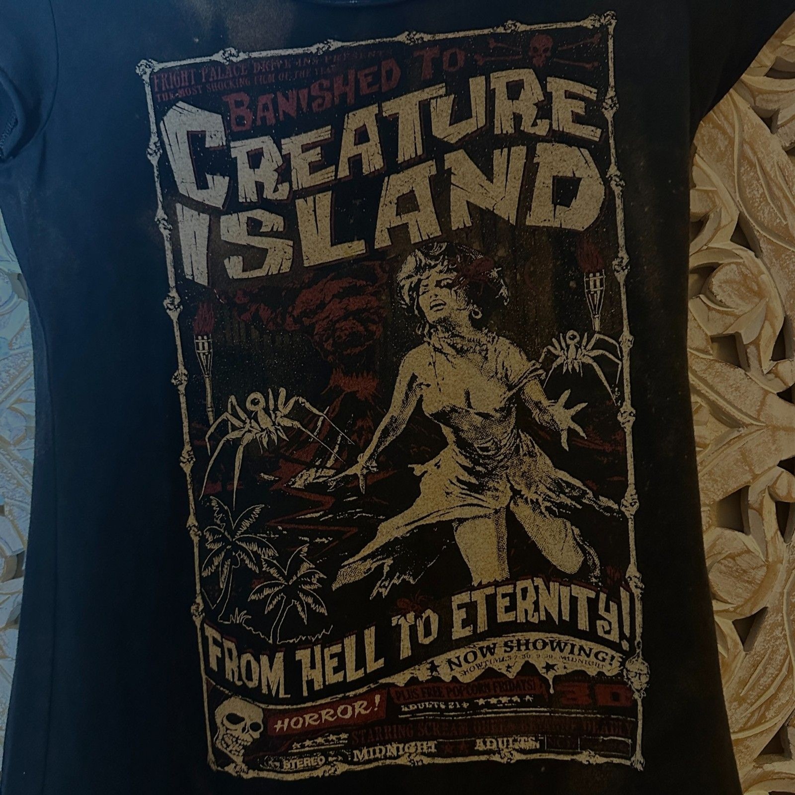 Serpentine “Banished to Creature Island” Altered Distressed Collector TShirt