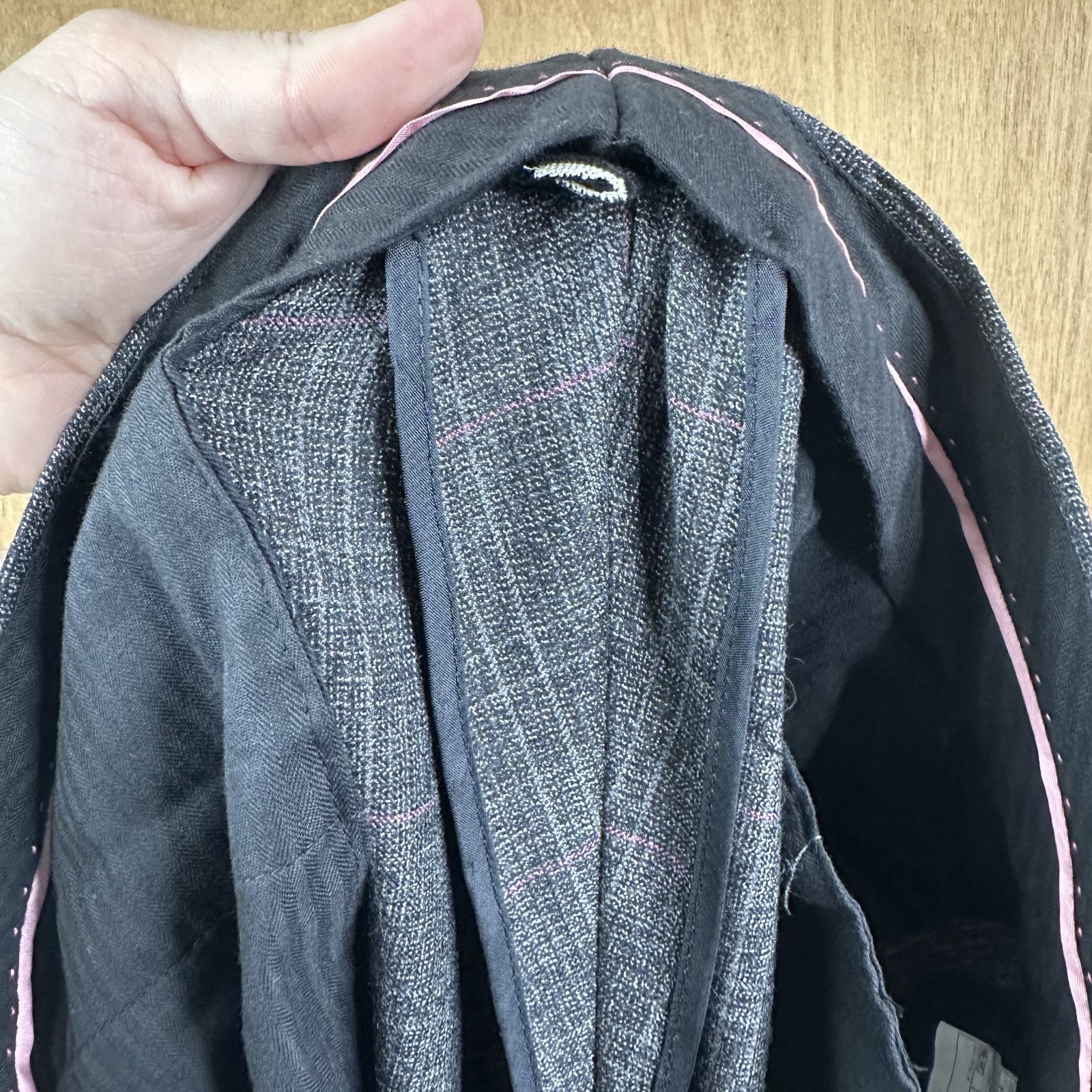Tiglio Rosso Suit Mens 42R Gray Windowpane 1 Button Wool Super 150 34×28 3 Piece