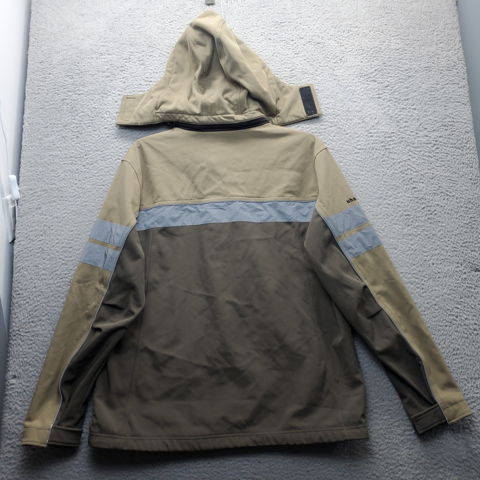 U-Haul Employee Jacket Mens 2XL Multi Fleece Lined Detachable Hood Logo Full Zip