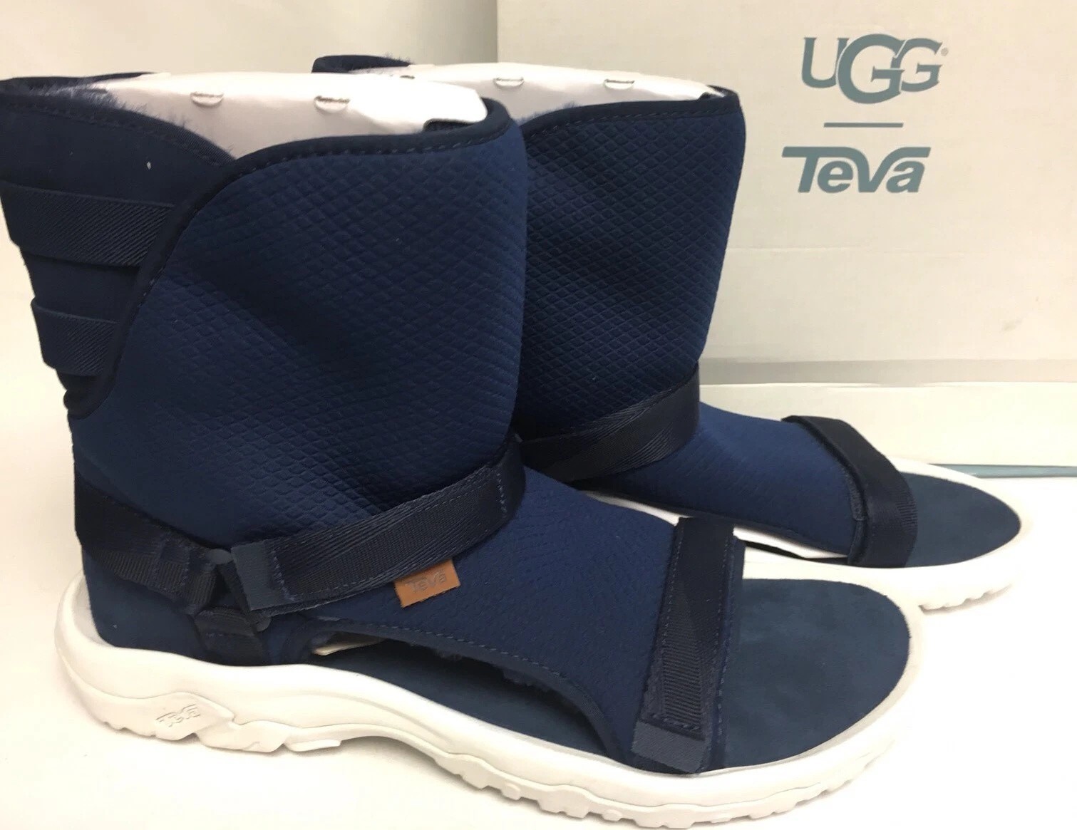 UGG/TEVA COLLAB Black Iris SHEEPSKIN SPORTY HYBRID BOOT SANDAL 1018220U SZ M4/W6